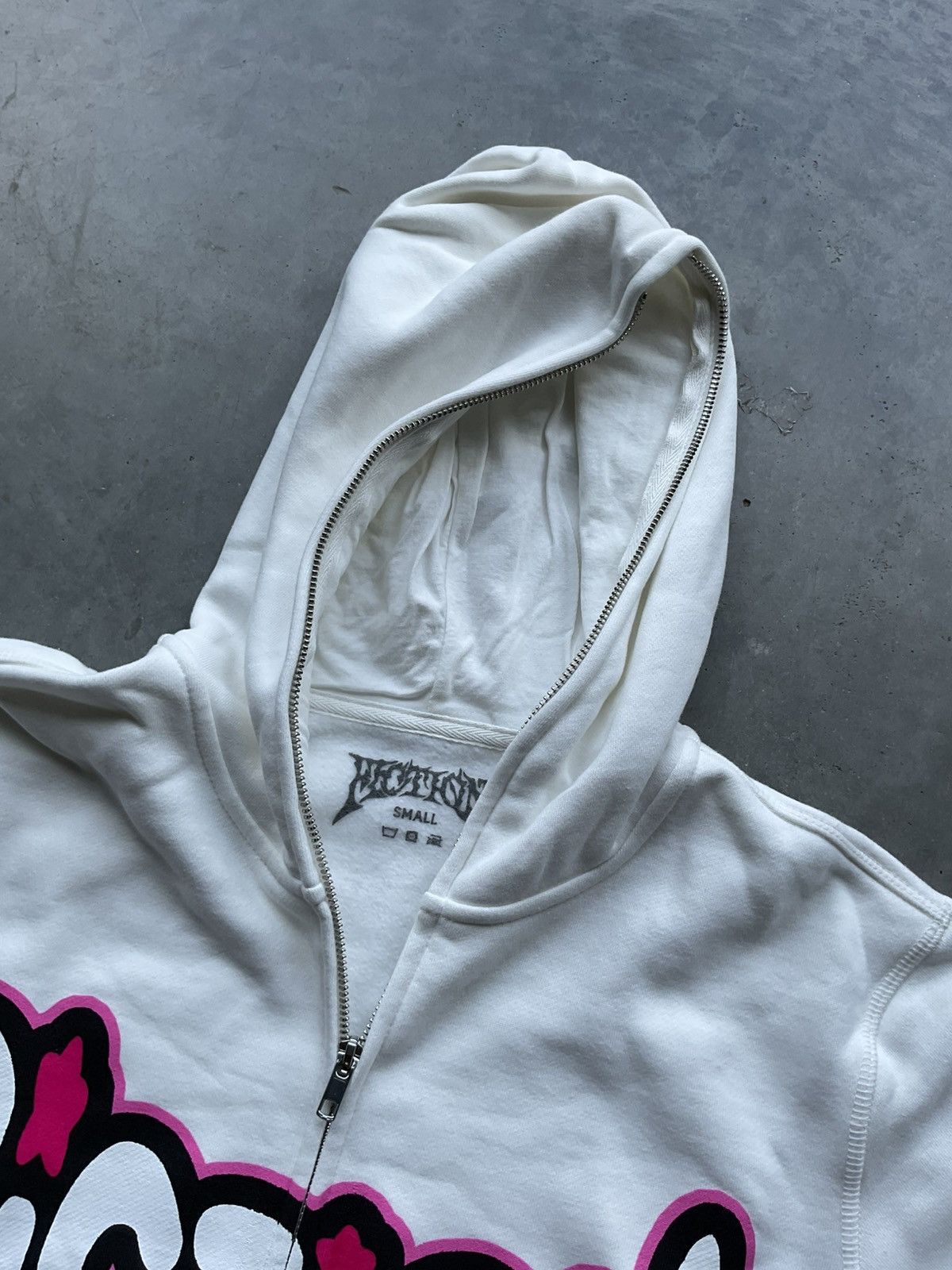 Vintage Fiction Logo Zip Up Hoodie White Size US S / EU 44-46 / 1 - 3 Thumbnail