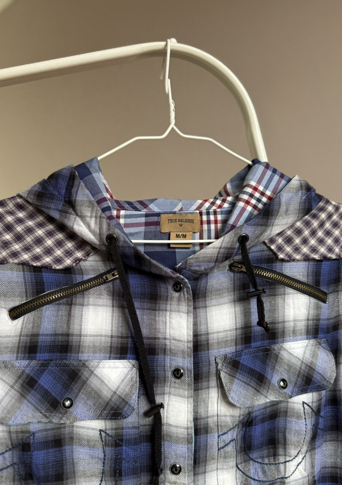 True Religion True Religion Plaid Hood Shirt Button Jacket Women Size M / US 6-8 / IT 42-44 - 4 Thumbnail