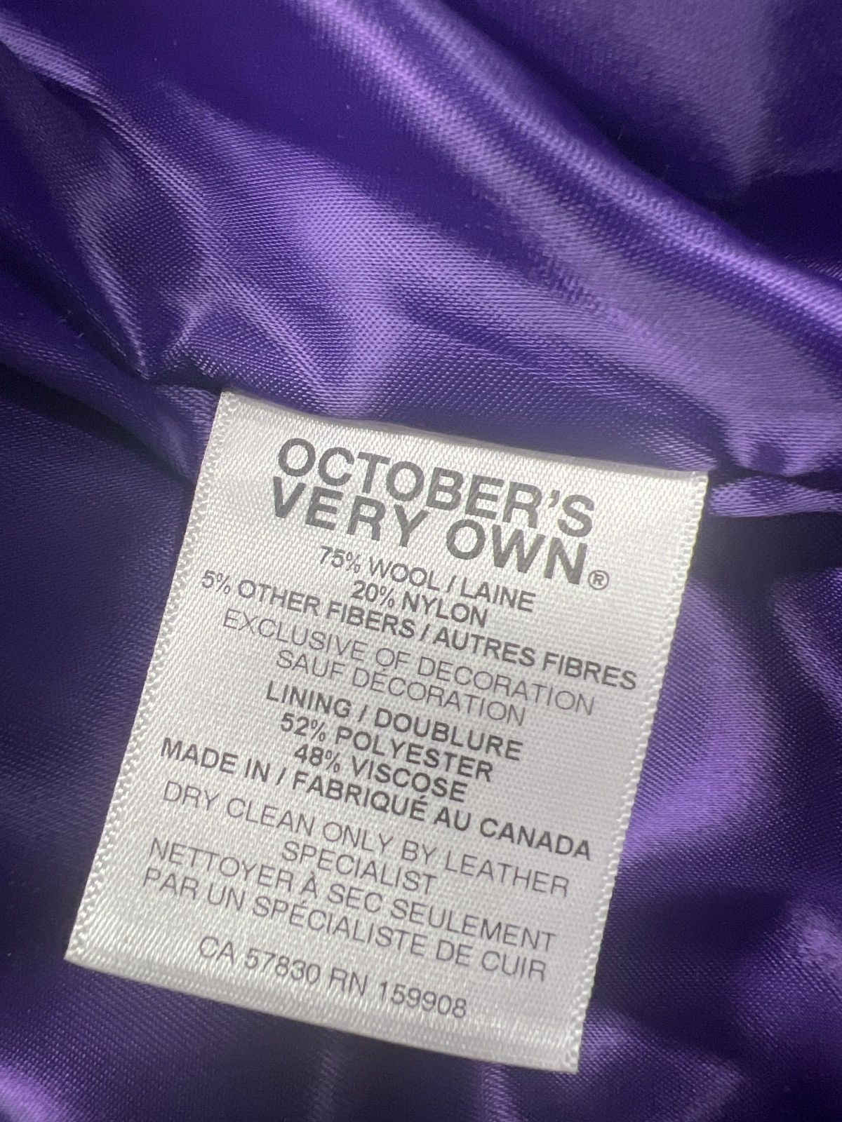 October's Very Own BRAND NEW OCTOBERS VERY OWN x LA LAKERS VARISTT JACKET Size US L / EU 52-54 / 3 - 4 Thumbnail