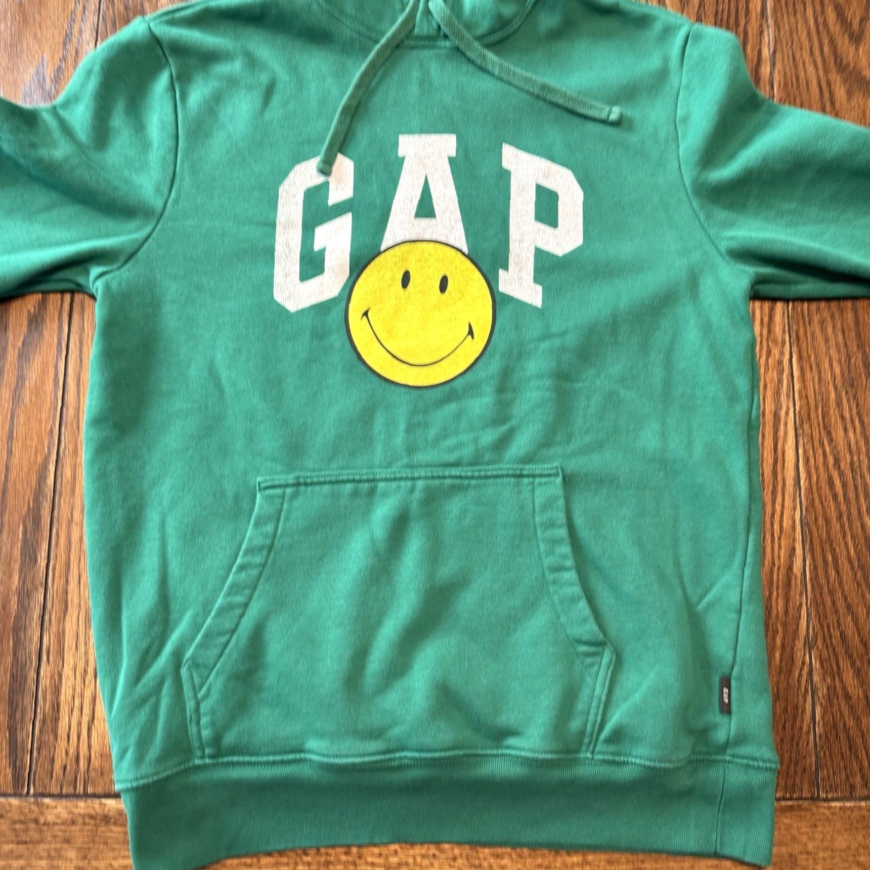 Gap GAP Smiley Hoodie Men’s Size Medium Green Yellow Pullover Hooded Logo Pocket Series Holiday Green Mens Regular Size Medium Hoodie Size US M / EU 48-50 / 2 - 3 Thumbnail