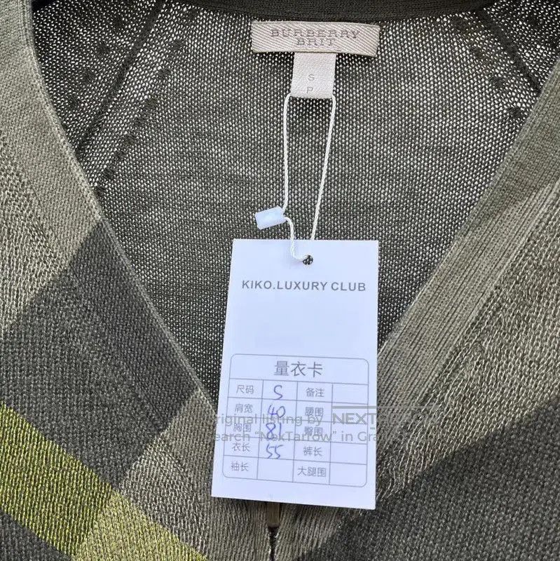 Burberry Burberry Military Green Cashmere Blend Cardigan. Size S / US 4 / IT 40 - 3 Thumbnail