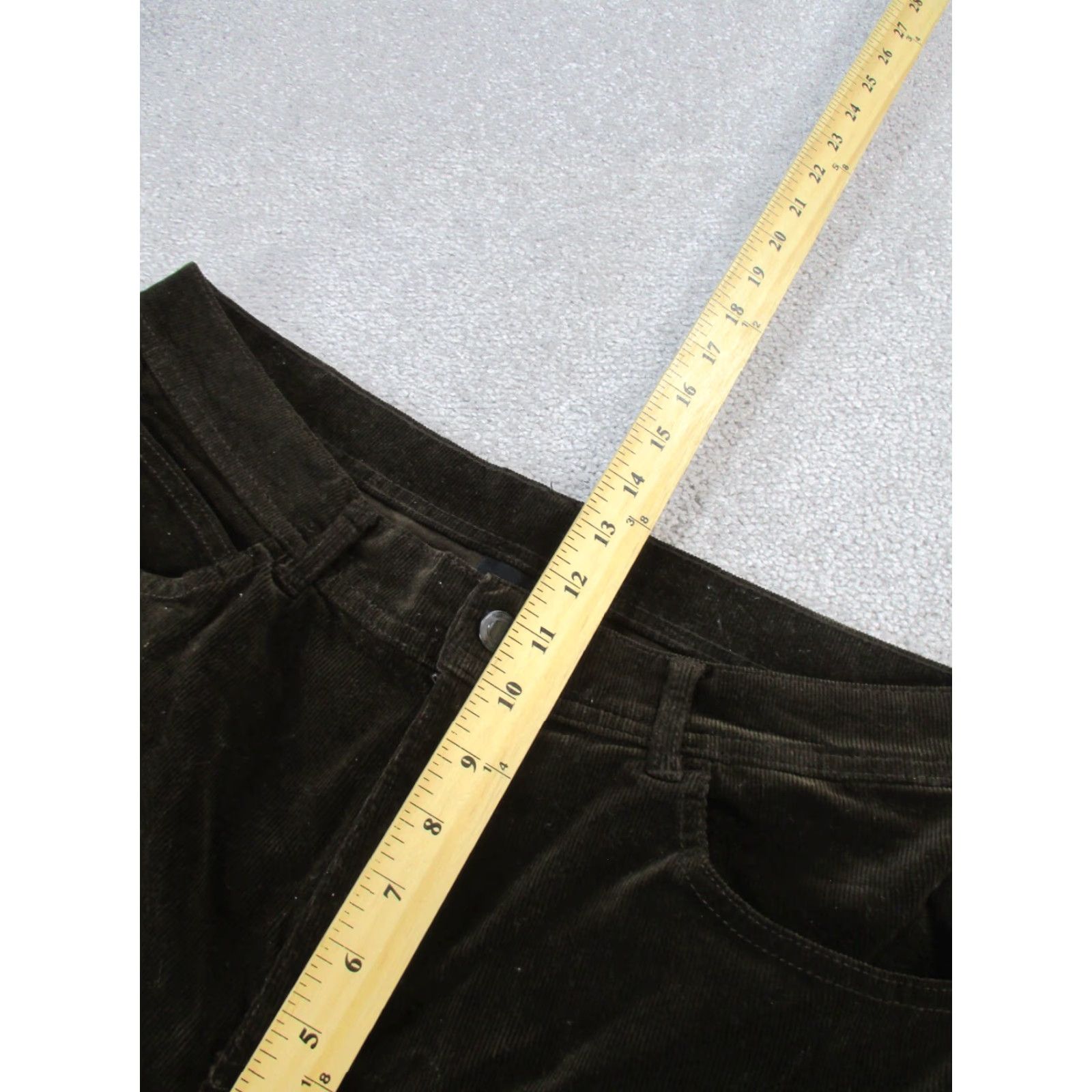 Massimo Dutti Massimo Dutti Pants Women 12 Dark Brown Corduroy Flat Front Chino Cotton Spandex Straight Leg Womens Size 34" / US 12 / IT 48 - 6 Thumbnail