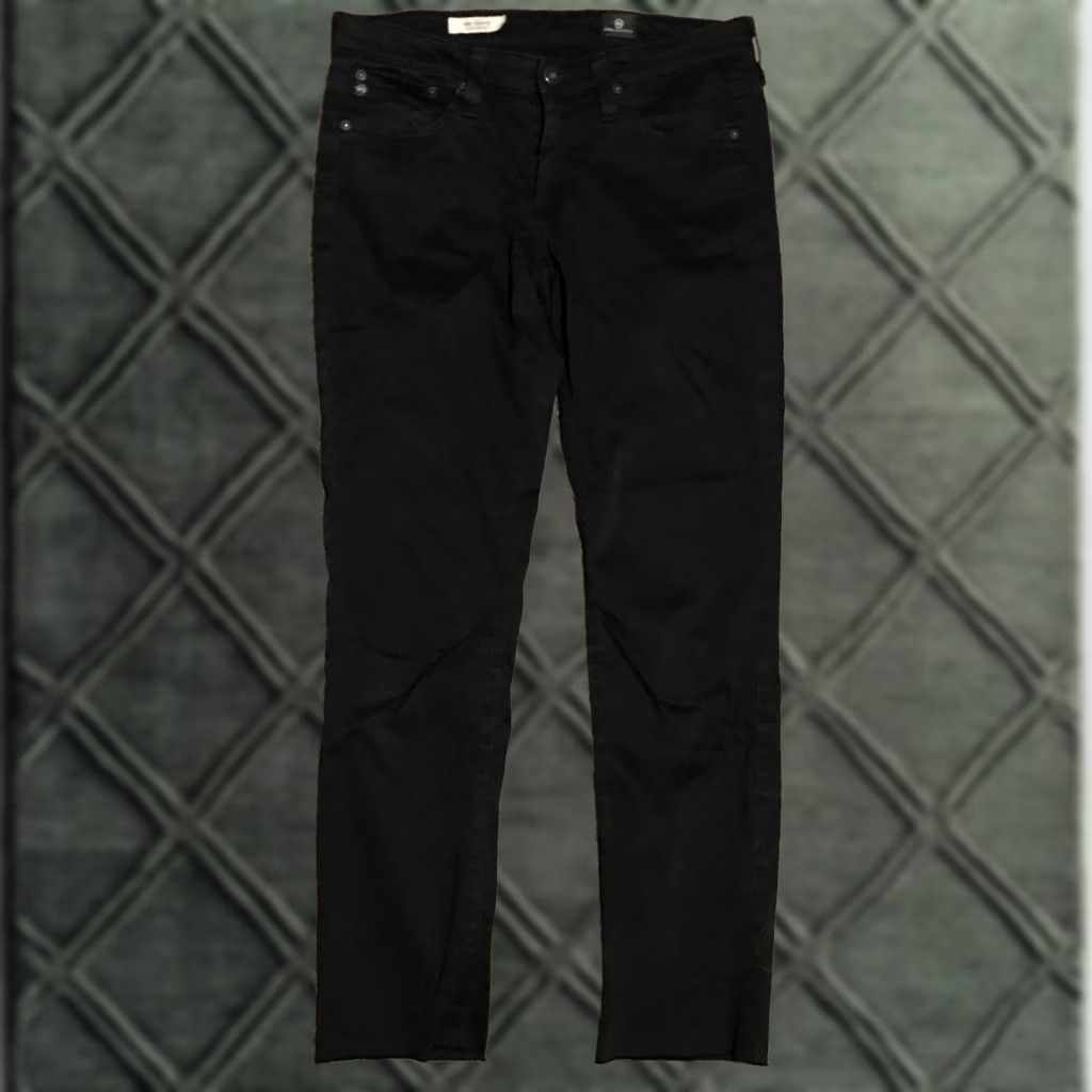 Vintage AG Adriano Goldschmied Stevie Black Jeans Womens 26R 28x27 1/2 Low Rise 7” Skinny Regular Denim Pants Black 5-Pocket Stretch Comfort Vintage No N/A Size 26" / US 2 / IT 38 - 1 Thumbnail