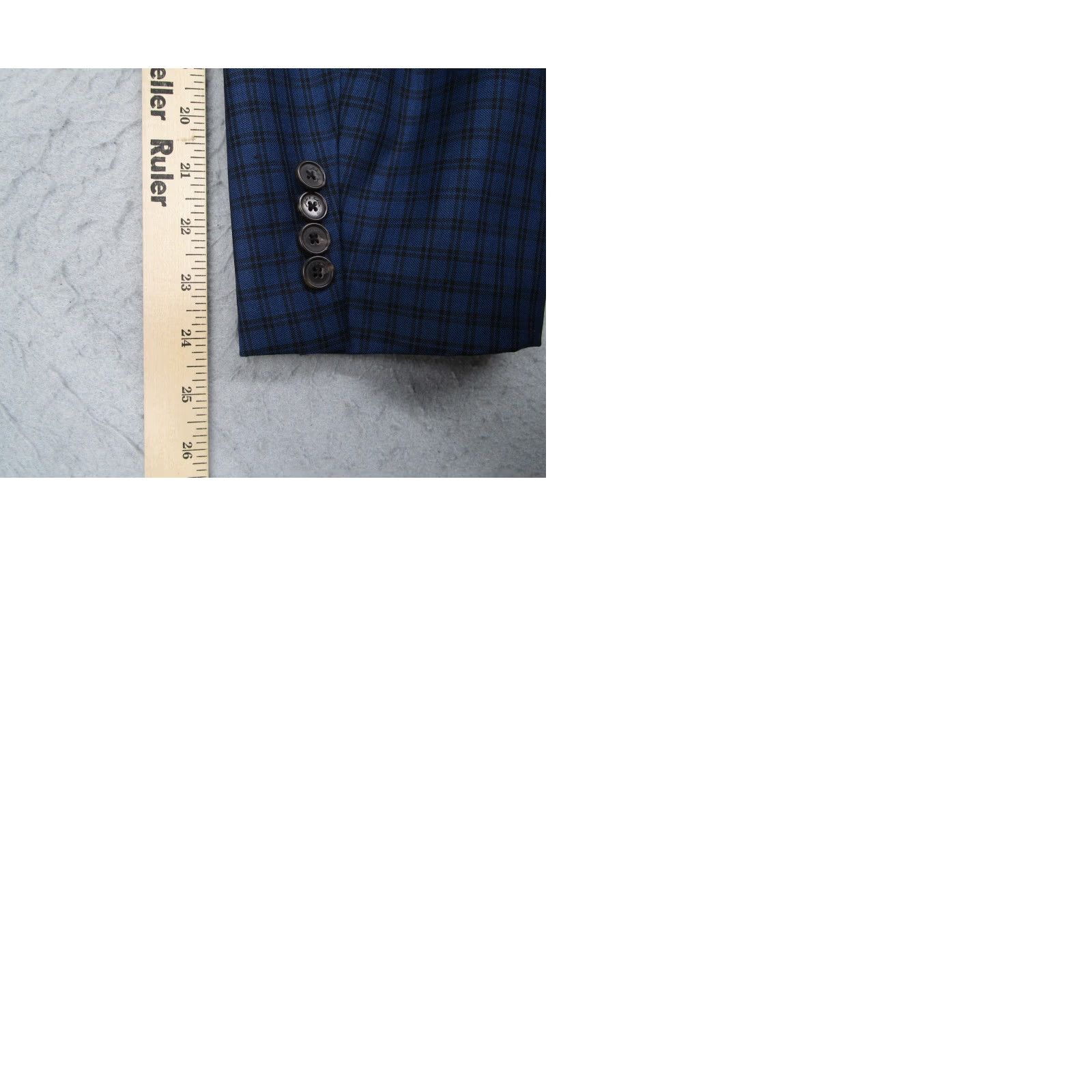 Nordstrom VINTAGE John W. Nordstrom Sport Coat Blazer 44L Blue Wool Check Men’s Coat 2 Piece - Not applicable? Size 44R - 10 Thumbnail
