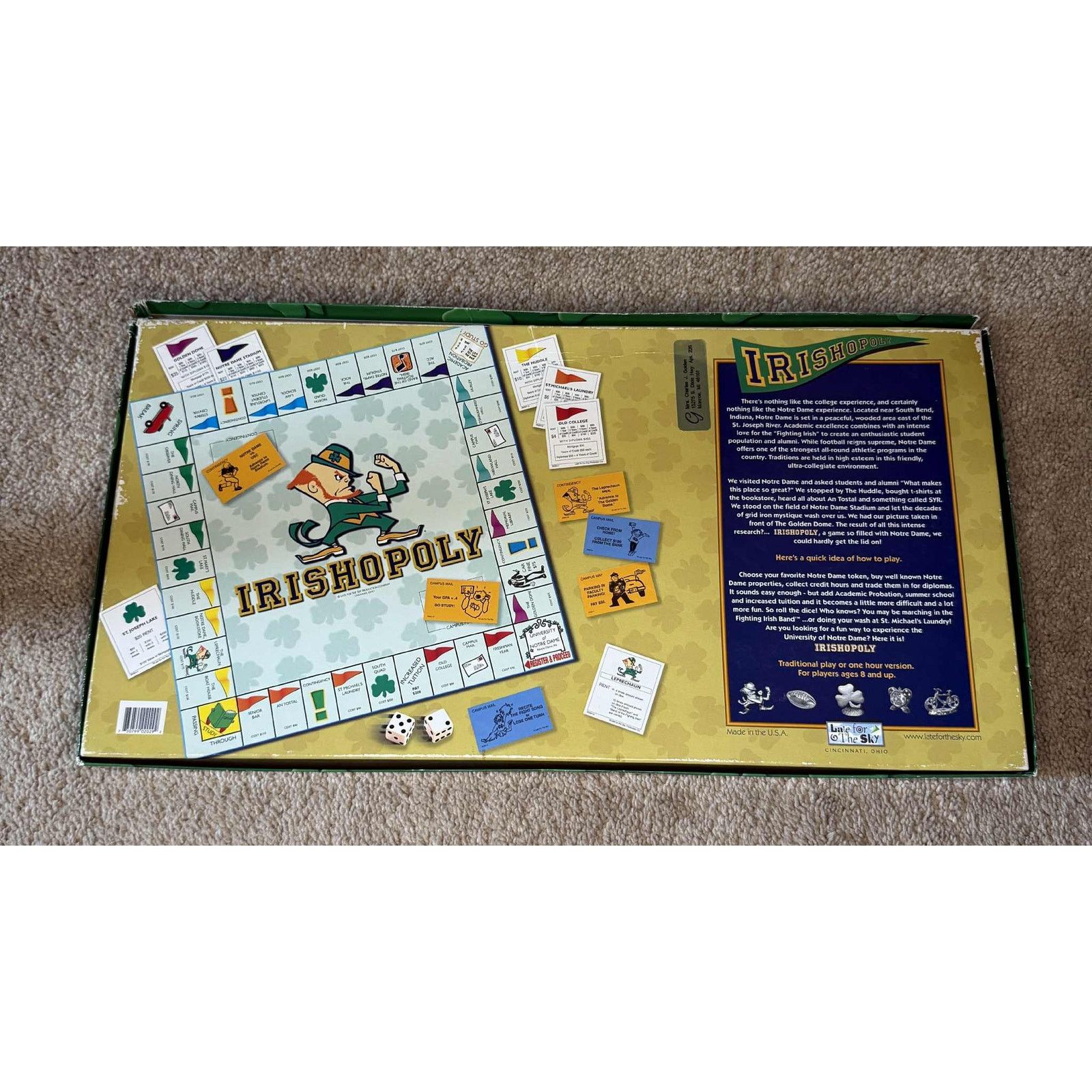 Other Late for the Sky Irishopoly University Notre Dame Board Game Size ONE SIZE - 7 Thumbnail