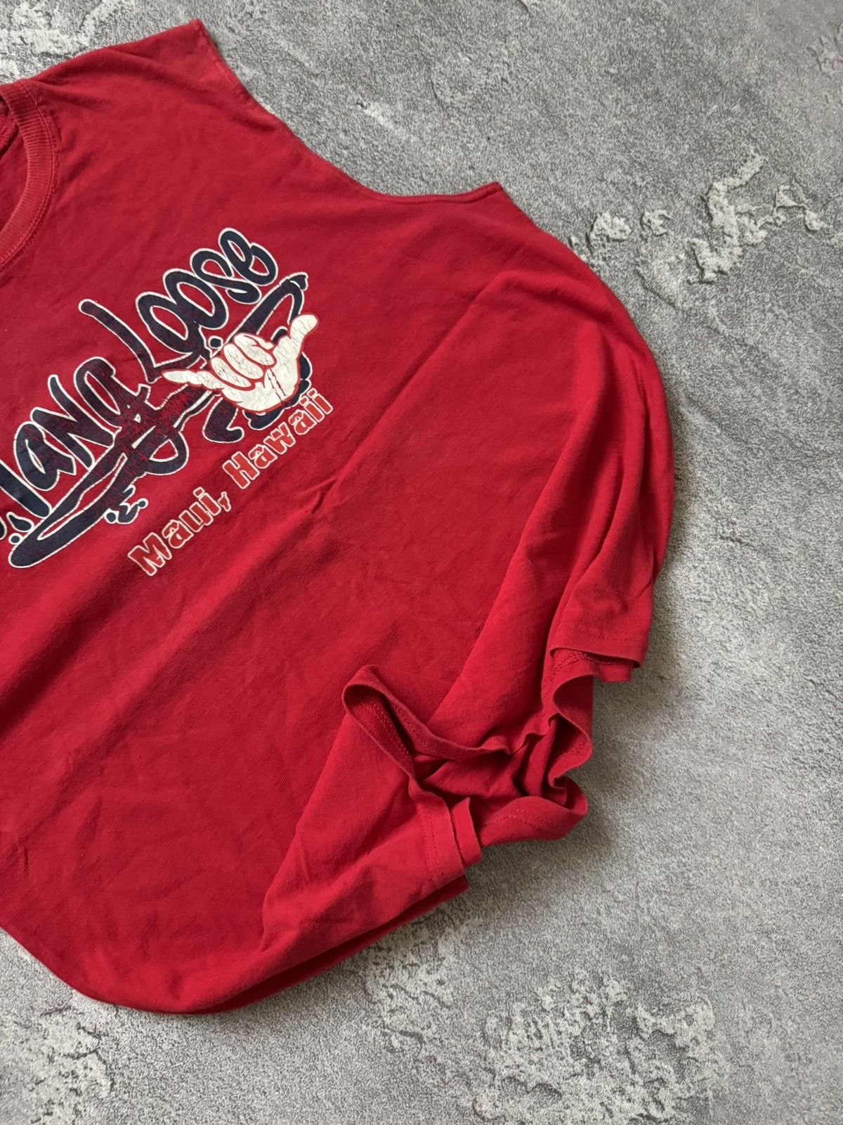 Vintage Hang Loose Maui Hawaii red tank top tee sleeveless vintage Size US L / EU 52-54 / 3 - 3 Thumbnail