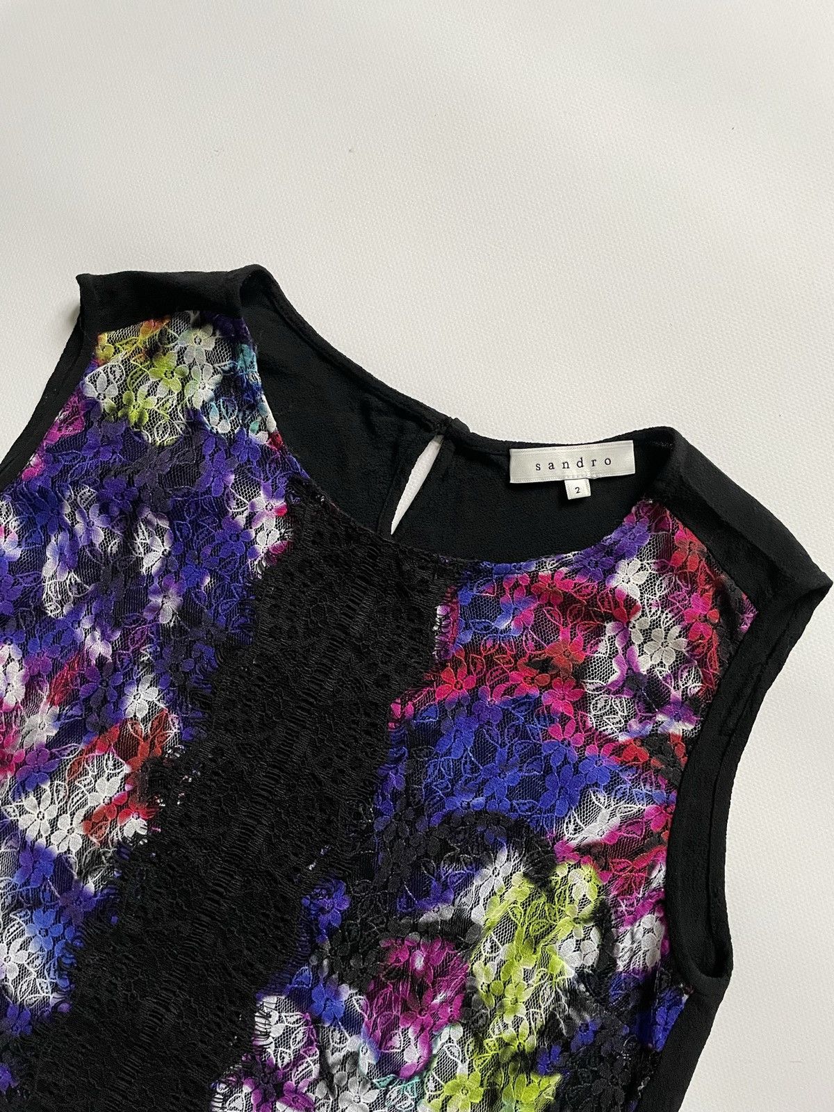 Sandro Sandro Paris multicoloured viscose tank top size 2 Size M / US 6-8 / IT 42-44 - 2 Thumbnail