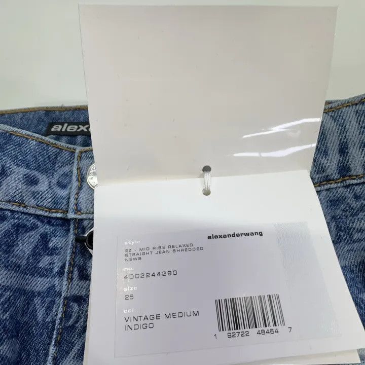 Alexander Wang Alexander Wang SS24 Logo Print Straight Denim Pants - Size 25" / US 0 / IT 36 - 4 Thumbnail