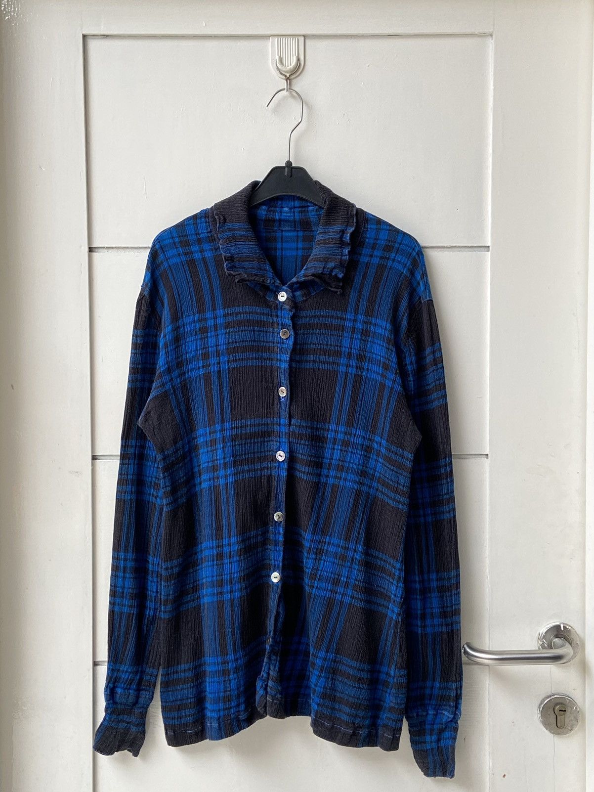Issey Miyake × Tsumori Chisato TSUMORI CHISATO Plaid Wrinkle Meringue Pleats Shirt Size US XS / EU 42 / 0 - 8 Thumbnail