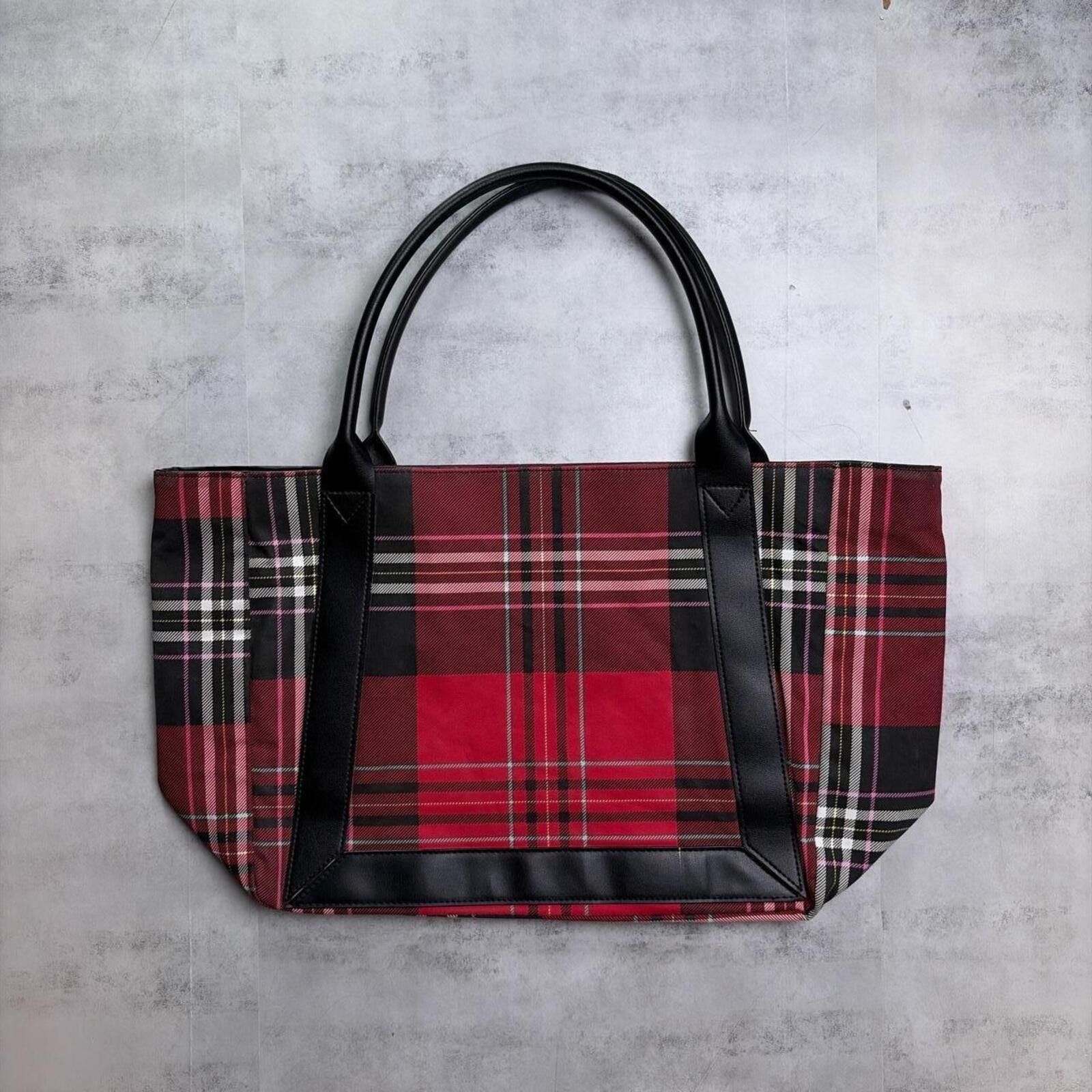 Other Y2K Red Victoria’s Secret Grunge Plaid Tote Bag Size ONE SIZE - 4 Thumbnail