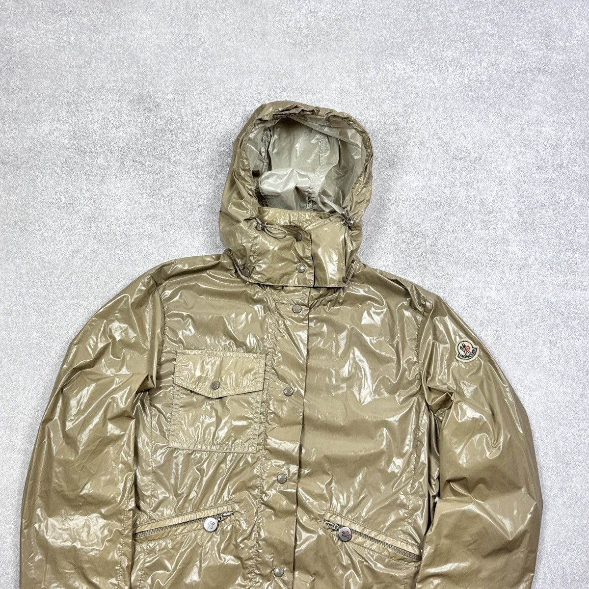 Moncler Women`s Moncler Z8E0182 Beige Nylon Rain Jacket Size 1 / S Size US S / EU 44-46 / 1 - 5 Thumbnail