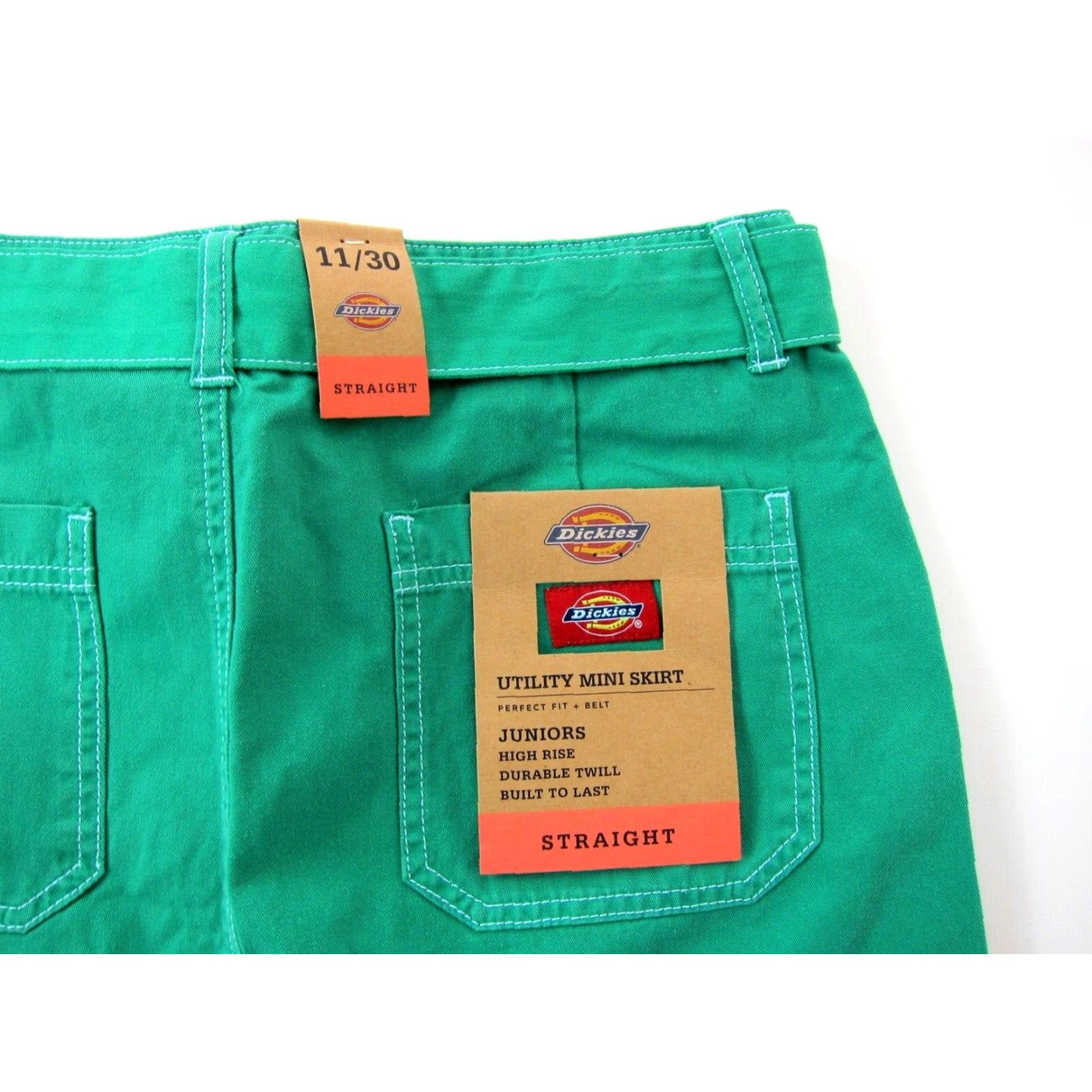 Dickies Dickies Green Cotton High Rise Straight Utility Mini Skirt Junior 11 Womens Short Skirt (NWT) Size 32" / US 10 / IT 46 - 4 Thumbnail