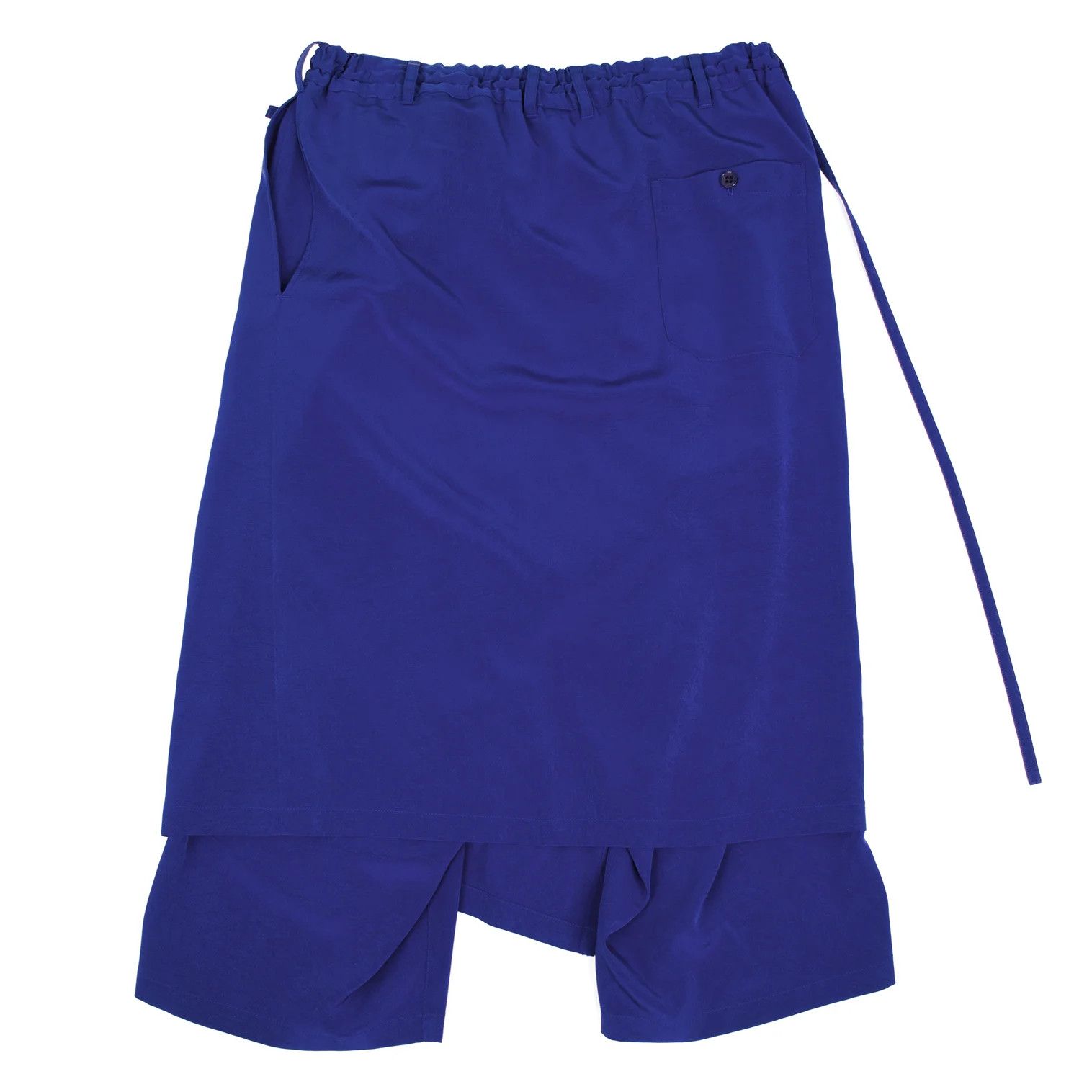 Yohji Yamamoto Crepe Drape Wrap Pants in Blue Size US 34 / EU 50 - 10 Thumbnail