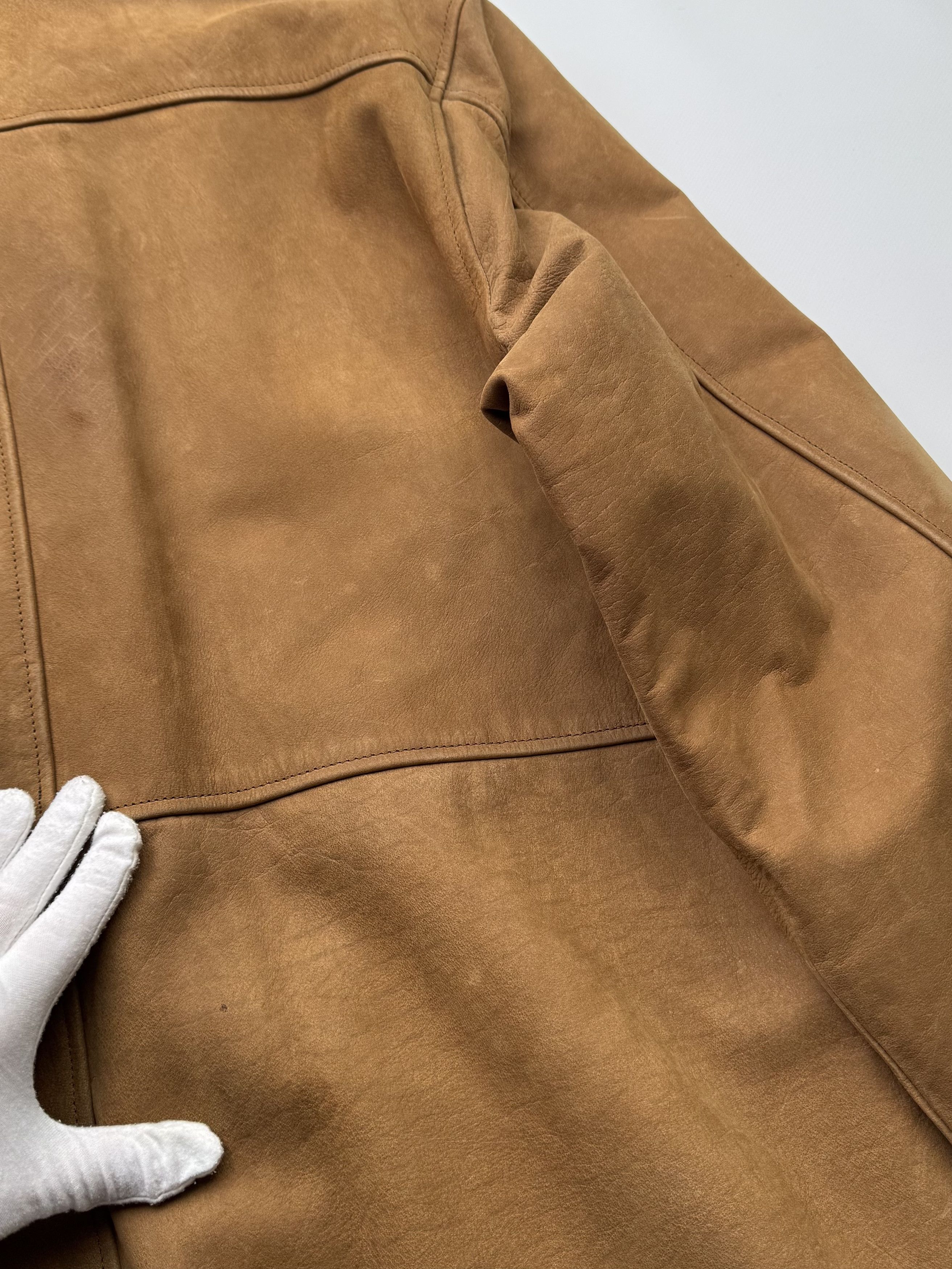 Japanese Brand Vintage Leather Bomber Jacket B135(V174)E2 Size US XXL / EU 58 / 5 - 15 Thumbnail