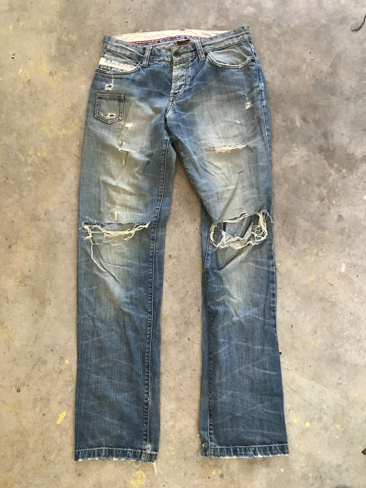 Dolce & Gabbana Vintage Dolce & Gabanna Distress Denim Size US 32 / EU 48 - 1 Thumbnail