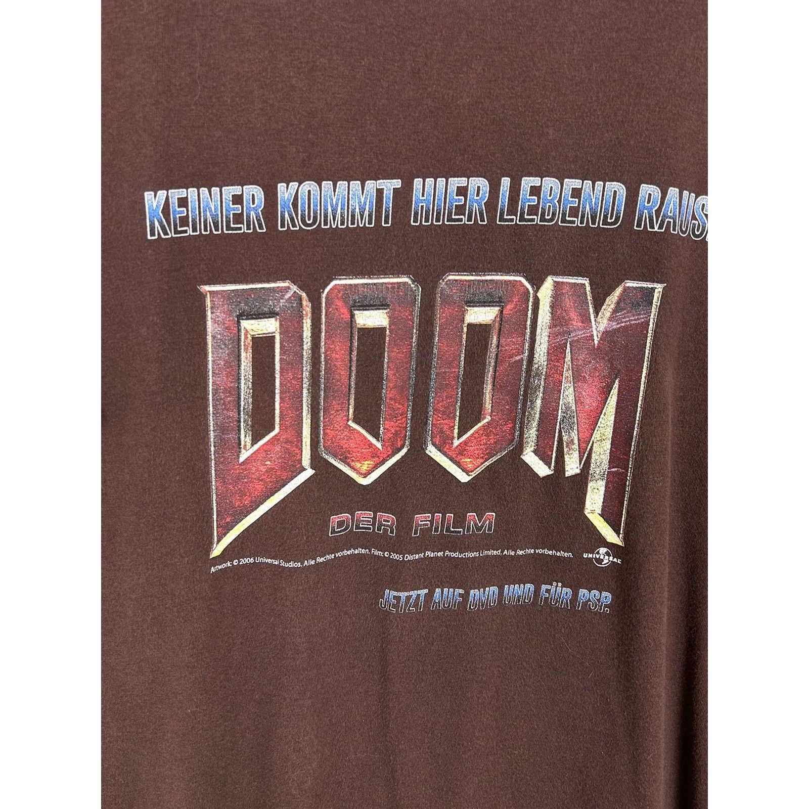 Vintage 00s Vintage Doom The Film 2005 German Promo Rare T-Shirt Size US M / EU 48-50 / 2 - 2 Thumbnail