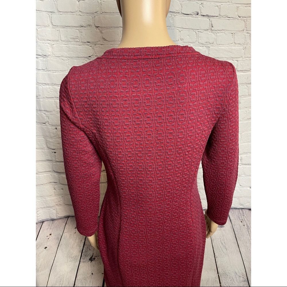 Other Zilch Amsterdam Stretch 3/4 Sleeve Viscose Stretch Red Dres Size S / US 4 / IT 40 - 9 Thumbnail