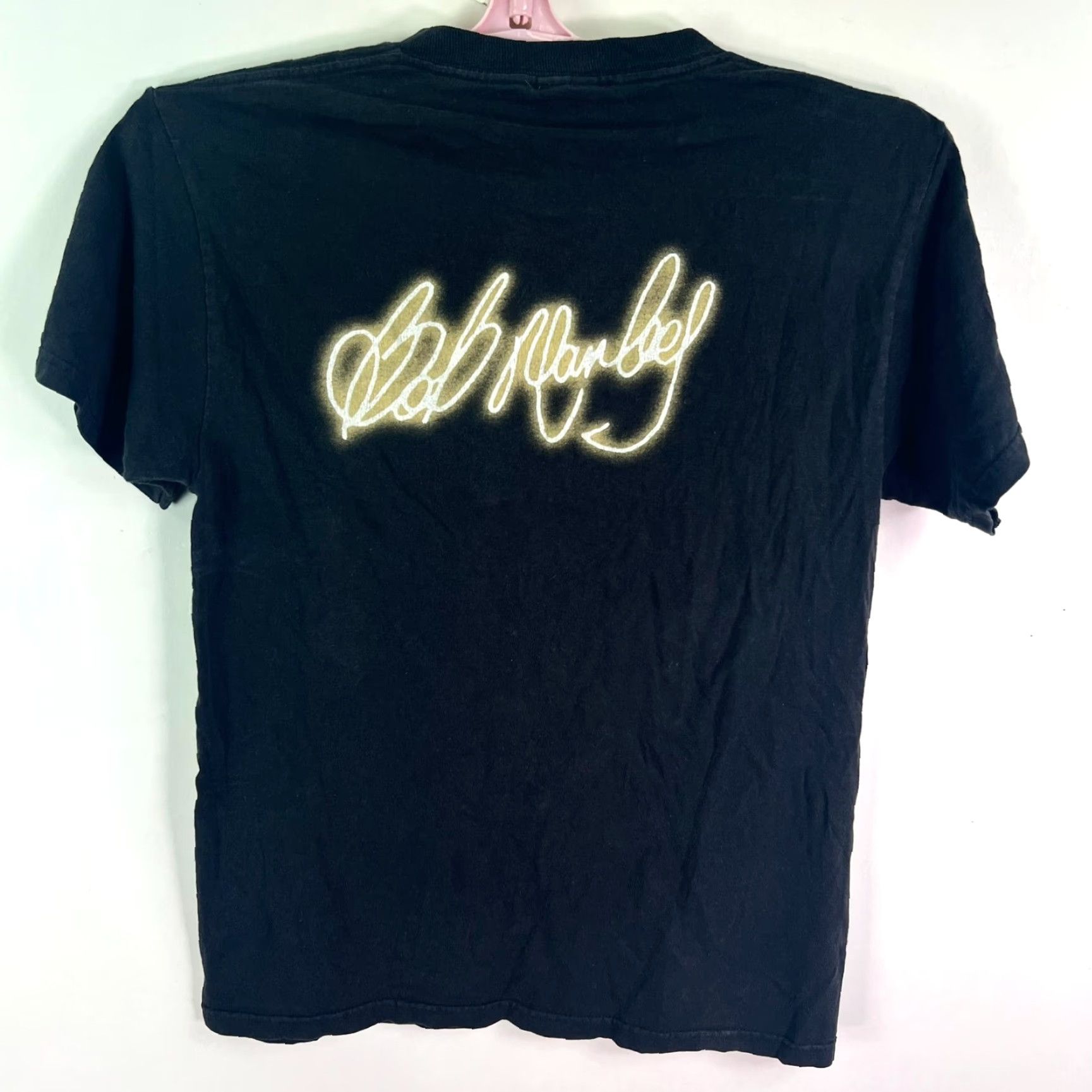 Vintage VINTAGE Zion Rootswear Bob Marley All Over Print T Shirt Adult S Black 2000s 90s Band Music Mens Size US S / EU 44-46 / 1 - 7 Thumbnail