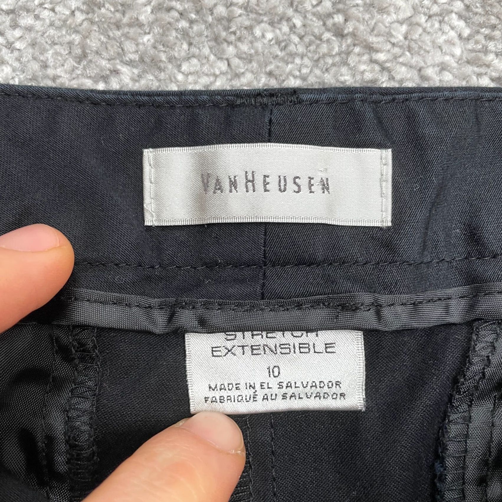Van Heusen Van Heusen Pants Cropped 10 Black Mid Rise Cotton 34x23 Stretch Extensible Women Size 32" / US 10 / IT 46 - 5 Thumbnail