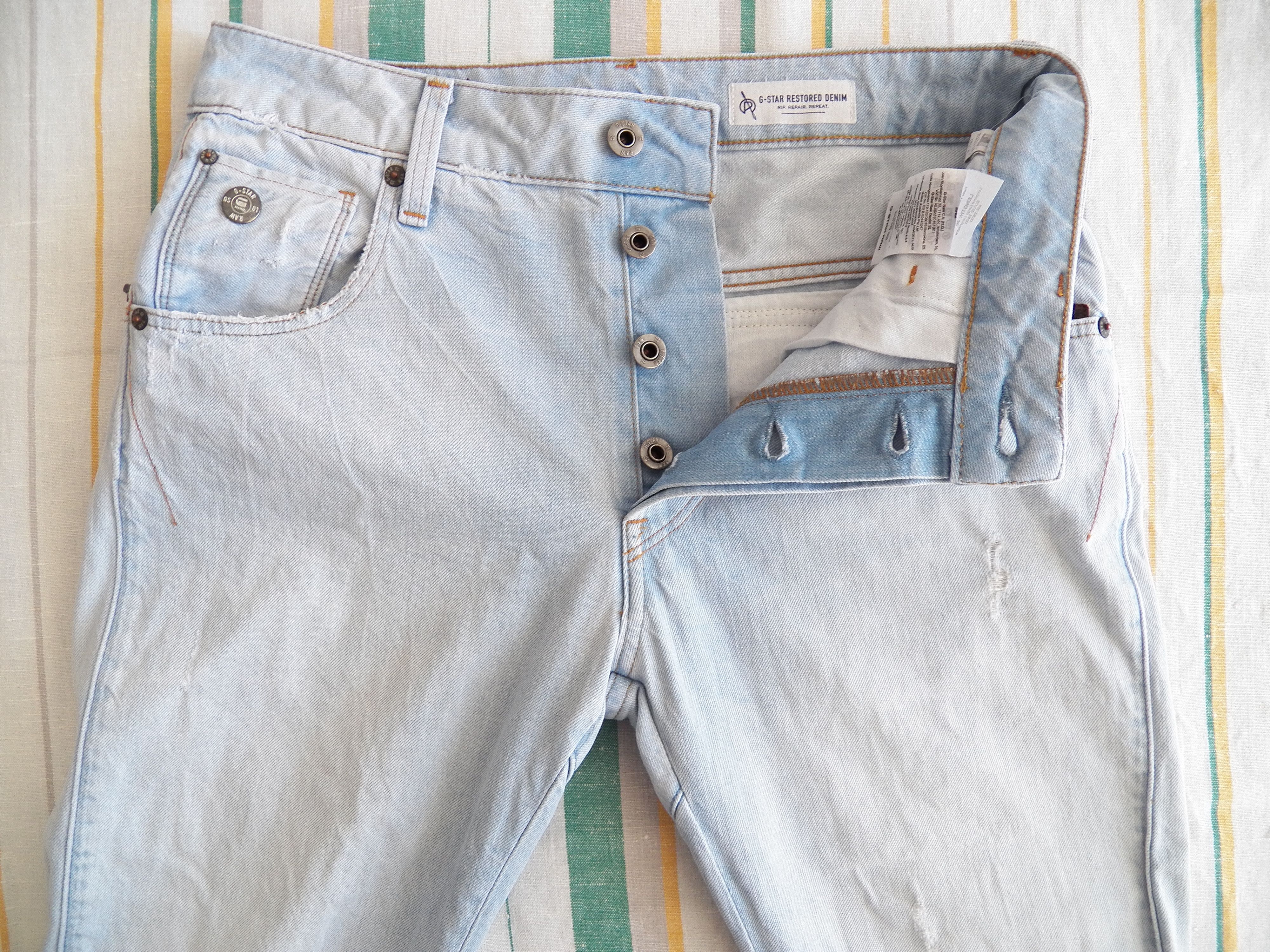 G-Star G-Star RAW Arc Zip 3D Slim Jeans W28 L30 Lt Aged Restore Size US 28 / EU 44 - 4 Thumbnail