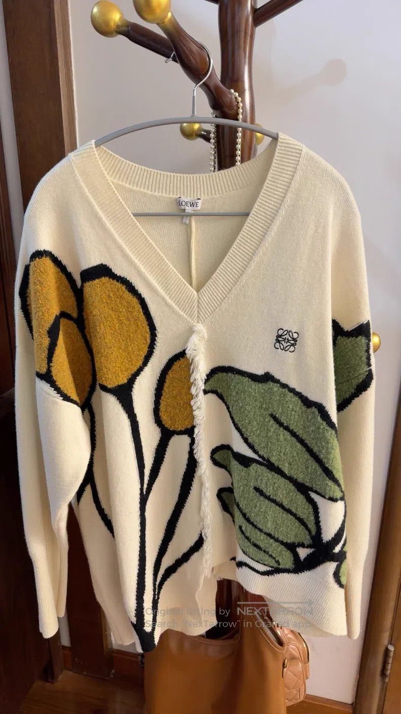Loewe Loewe Floral Wool Blend Sweater Size S / US 4 / IT 40 - 1 Thumbnail