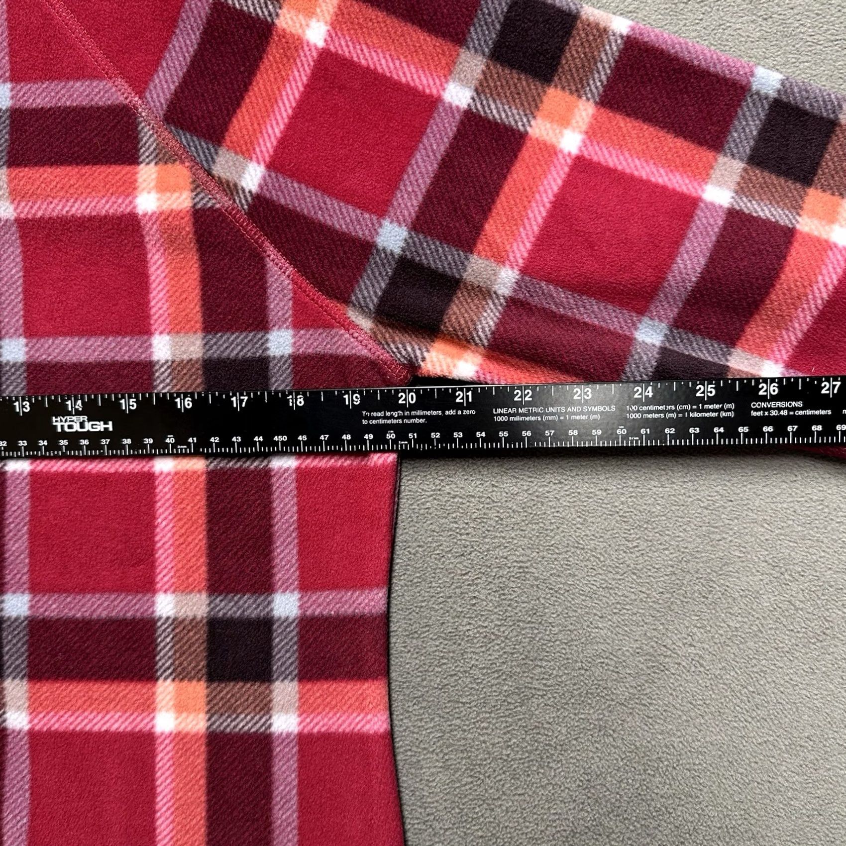 Eddie Bauer Eddie Bauer Pullover Sweater Womens Medium Red/Pink Plaid Fleece 1/4 Zip Long Sleeve EUC Size M / US 6-8 / IT 42-44 - 5 Thumbnail