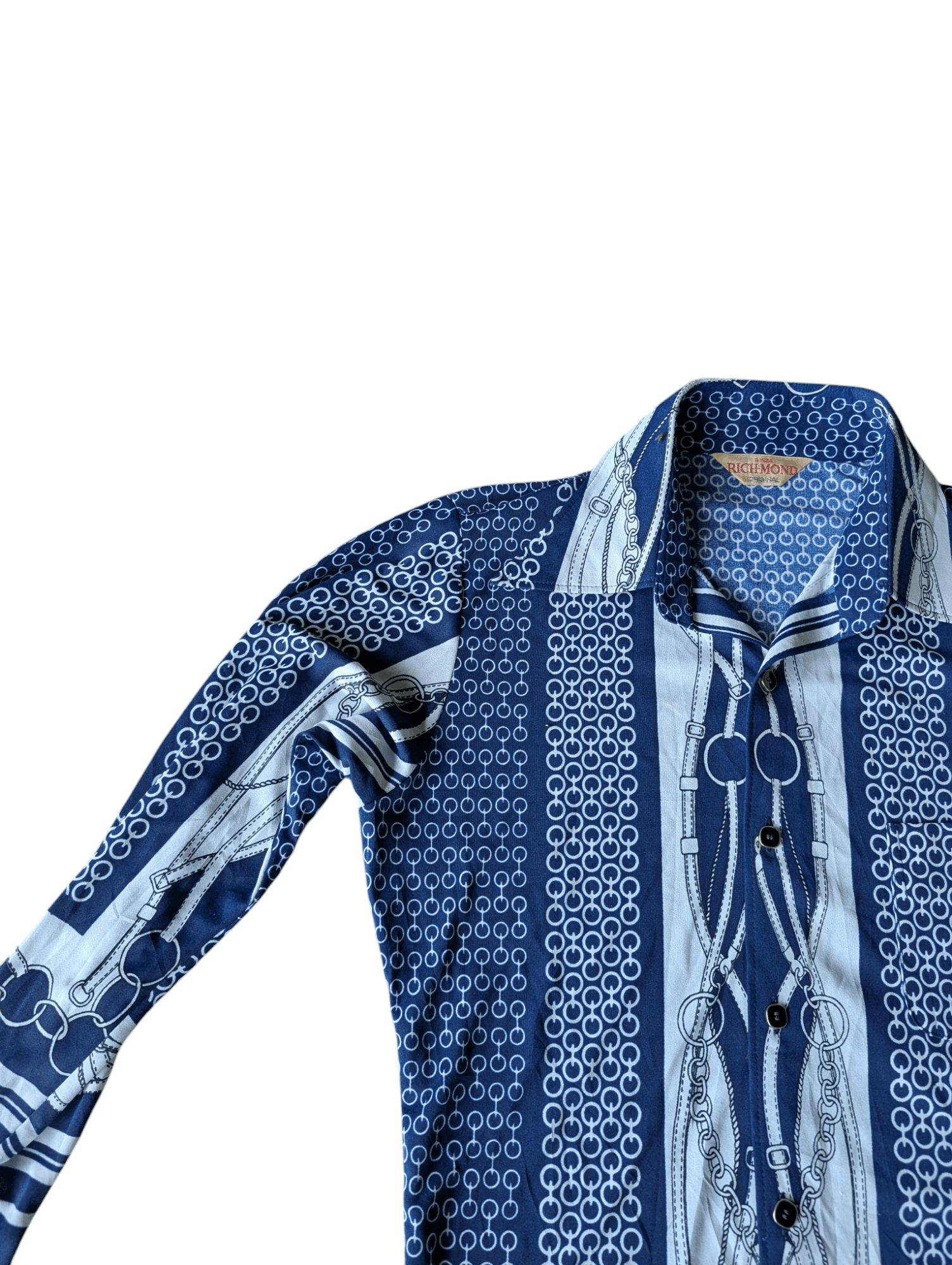 Vintage Vintage 70's Ginza Richmont Printed Elastic Button Shirt Size US M / EU 48-50 / 2 - 6 Thumbnail