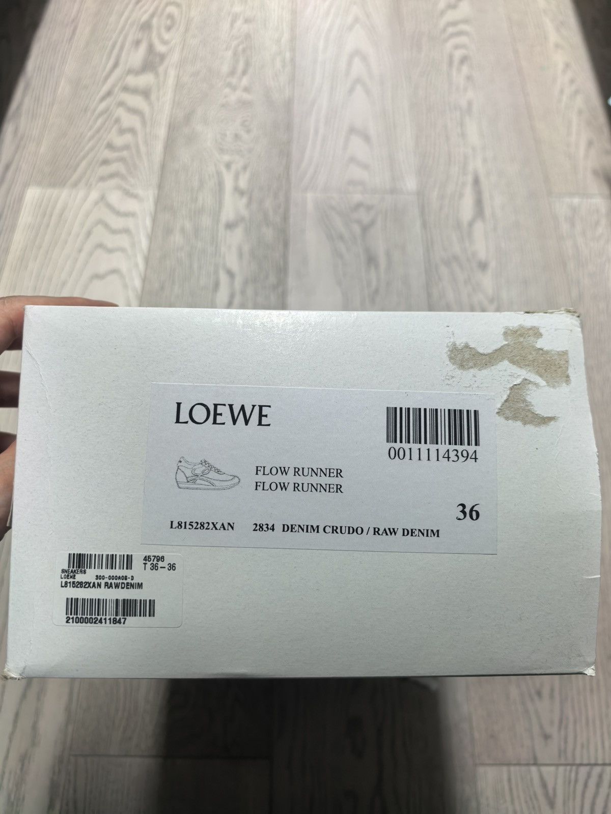 Loewe NIB Denim Flow Runner Sneakers - Blue, 36 Size US 6 / IT 36 - 8 Thumbnail