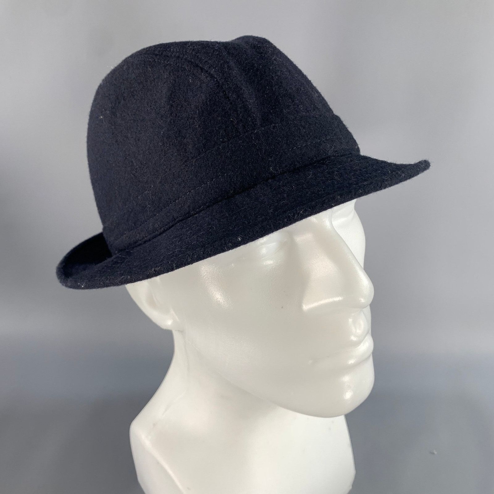 Other SAXONY LOOK Size L Navy Indigo Solid Wool Blend Hats Size ONE SIZE - 1 Thumbnail