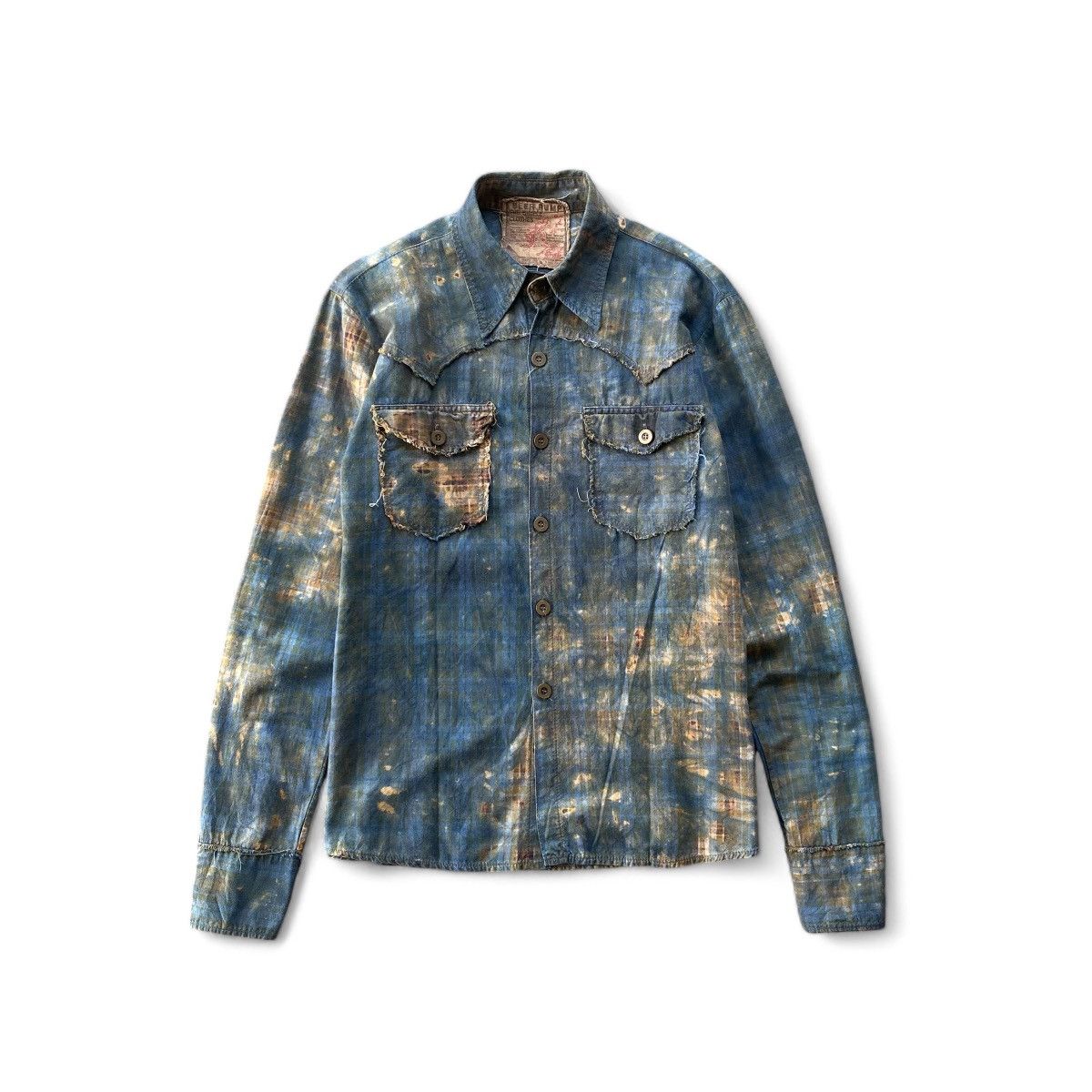 Japanese Brand Cootie Productions Brown Moleskin Western Shirt