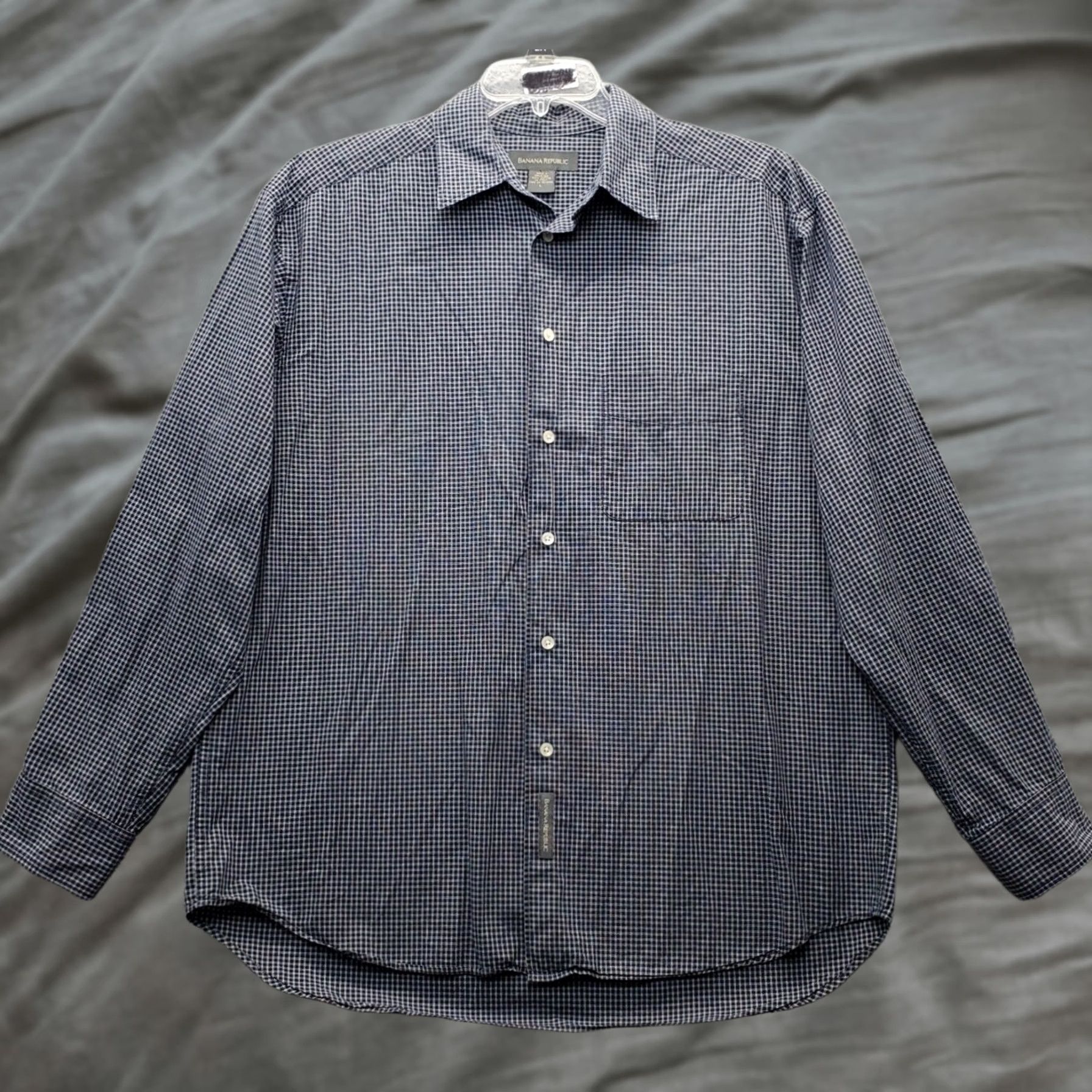 Banana Republic Banana Republic Shirt Womens Size L Multicolor Check Long Sleeve Collar Button Down Size L / US 10 / IT 46 - 1 Thumbnail