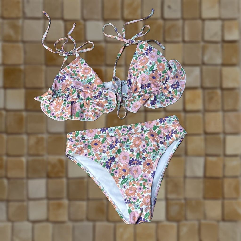 Shein SHEIN WOMEN'S MULTI COLORED FLORAL BIKINI SIZE Medium Size ONE SIZE - 1 Thumbnail