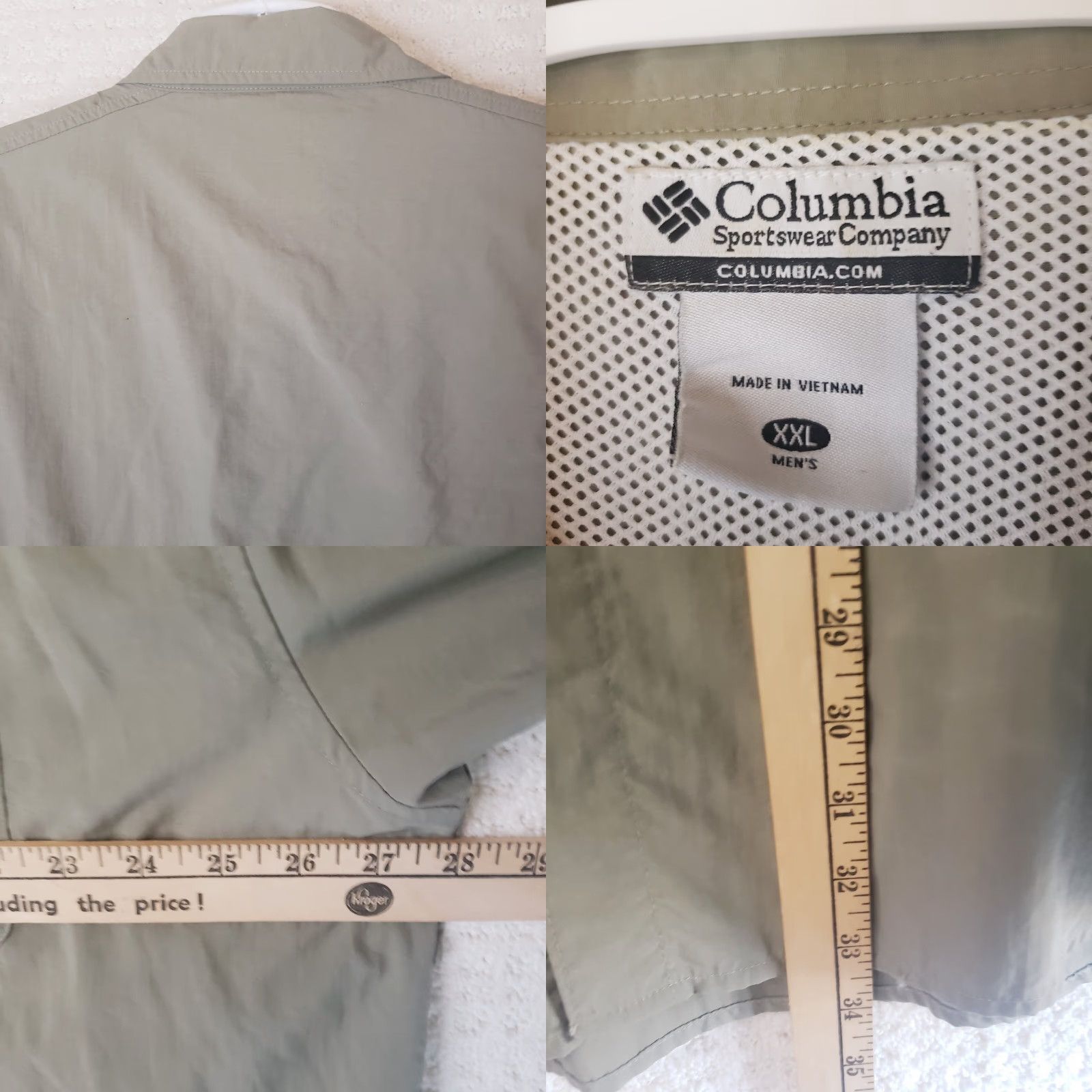 Vintage Columbia PFG Coastal Conservation Association Shirt Men 2XL Khaki Button-Up Short Sleeve Size US XXL / EU 58 / 5 - 9 Thumbnail
