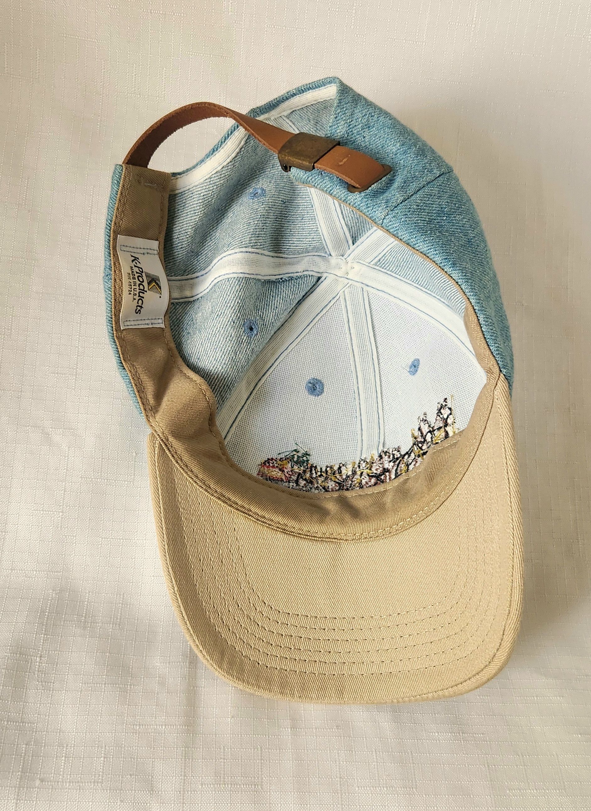 Budweiser VINTAGE Budweiser Hat Cap Strap Back Blue Denim Clydesdale Size ONE SIZE - 6 Thumbnail