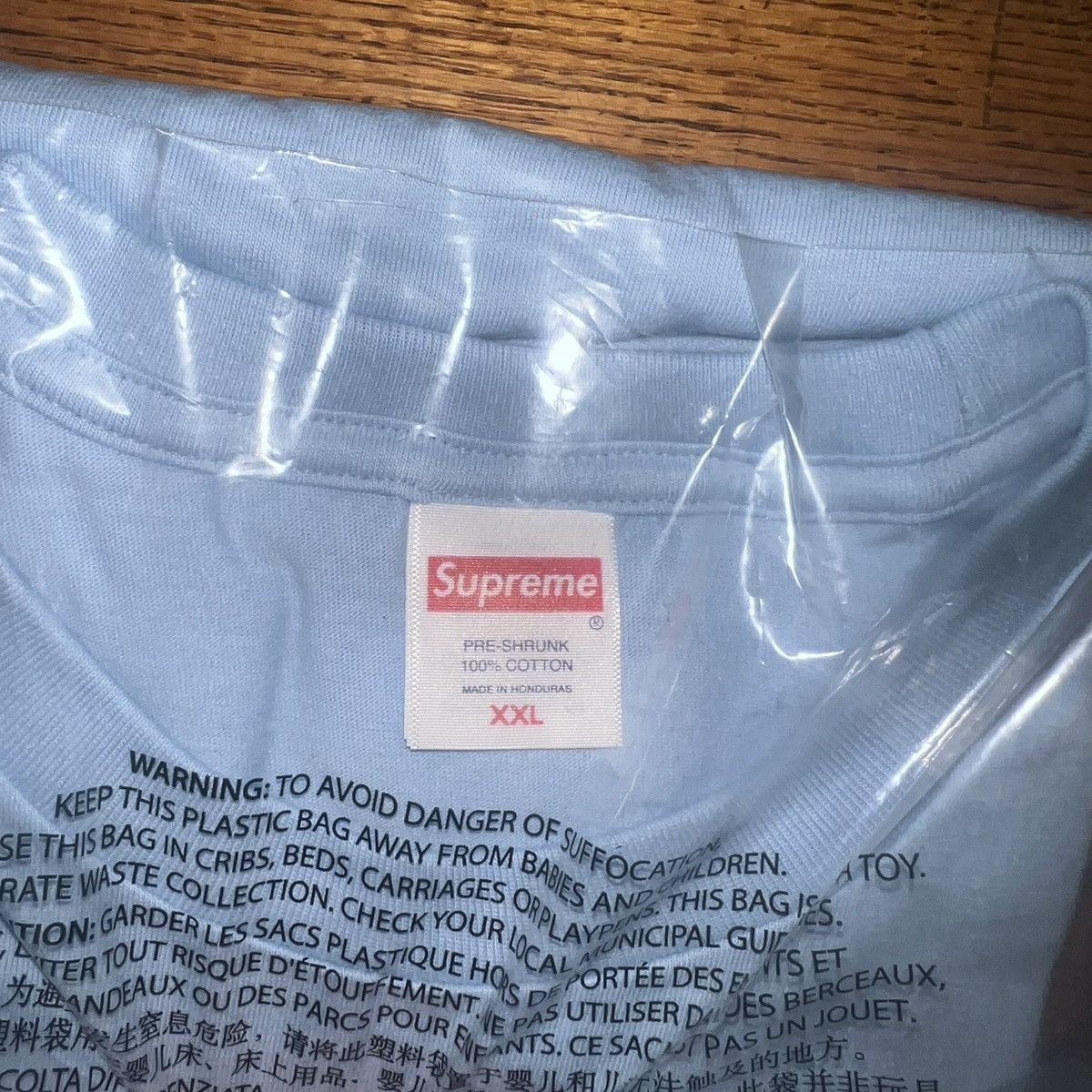 Supreme In-Hand Supreme Evolution Tee Powder Blue Size: XXL Size US XXL / EU 58 / 5 - 3 Thumbnail