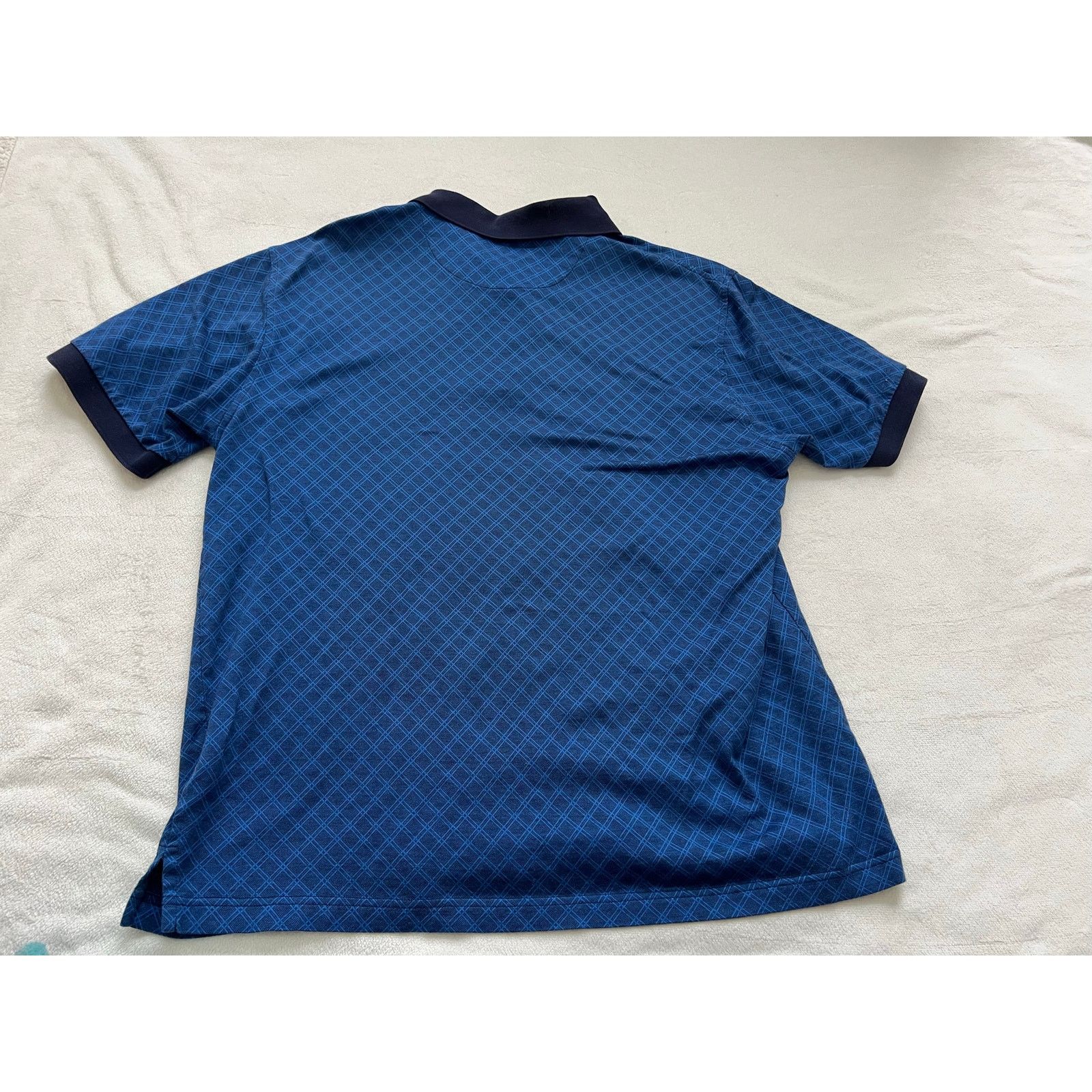 Austin Reed Austin Reed London Diamond Pattern 100% Cotton Polo Large Size US L / EU 52-54 / 3 - 6 Thumbnail