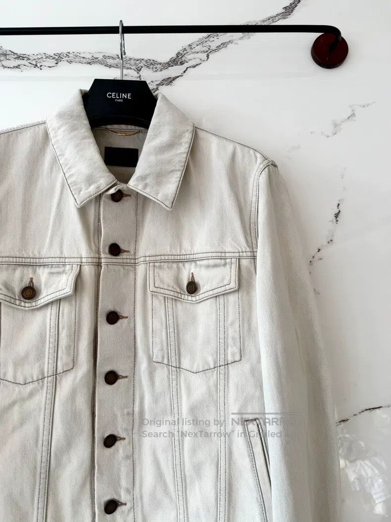 Saint Laurent Paris Saint Laurent Paris Off-White Denim Jacket Size US S / EU 44-46 / 1 - 2 Thumbnail