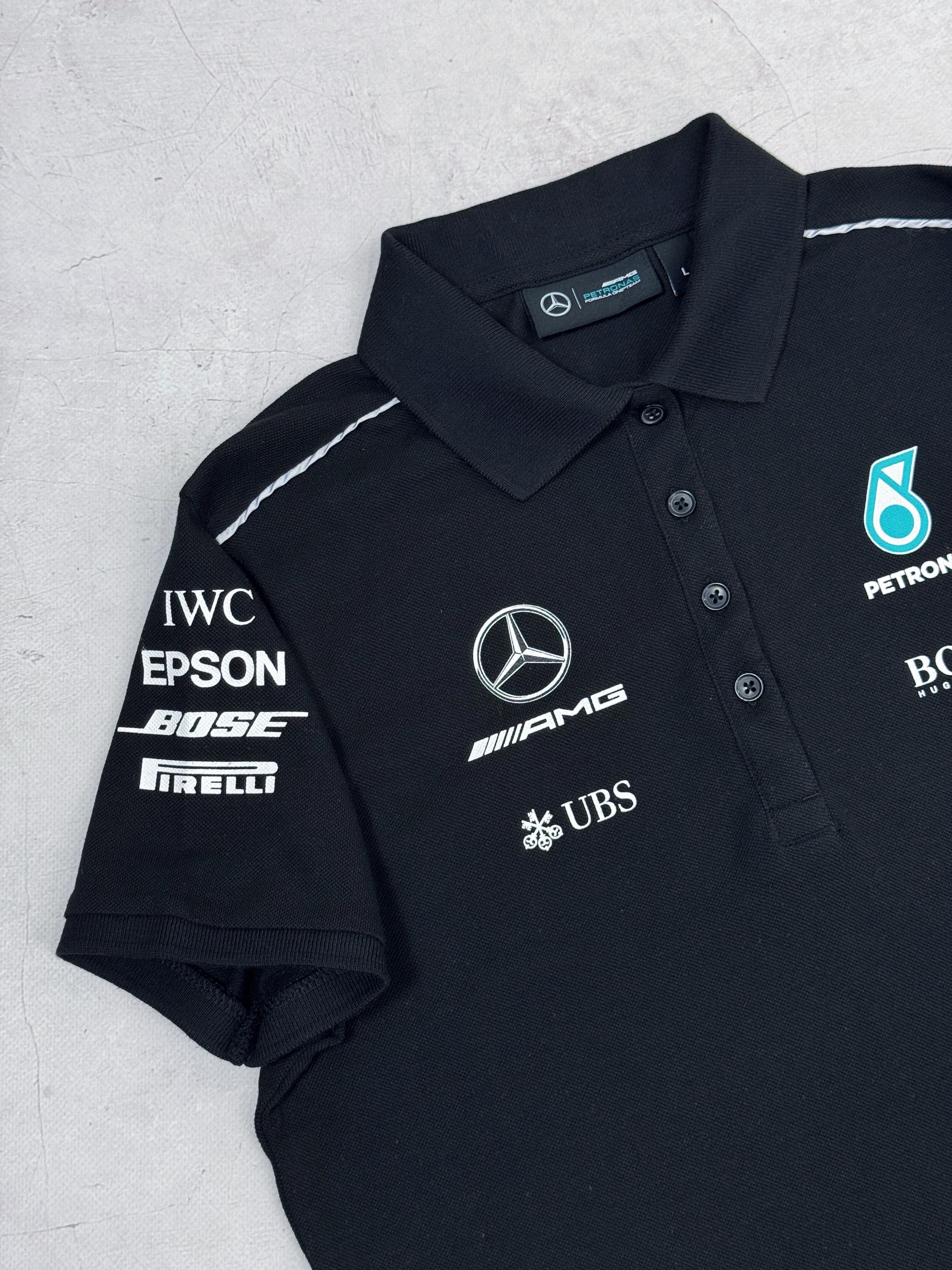 Hugo Boss × Mercedes-Benz Mercedes AMG Petronas F1 Team Polo T-Shirt Ladies UBS Boss Size L / US 10 / IT 46 - 3 Thumbnail