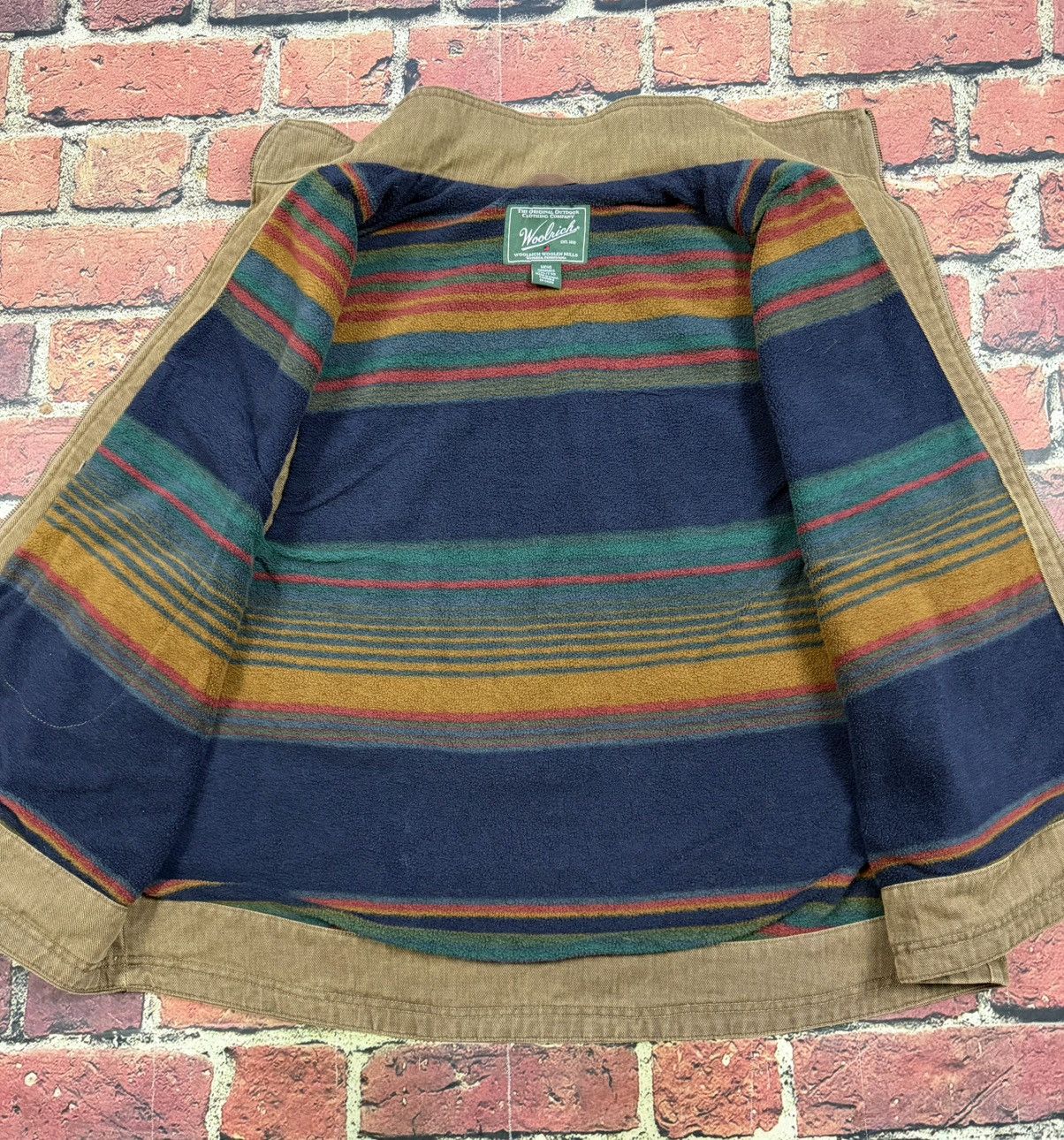 Woolrich Woolen Mills Vintage Woolrich Canvas Vest Aztec Fleece Blanket Lined Size US XXL / EU 58 / 5 - 2 Thumbnail