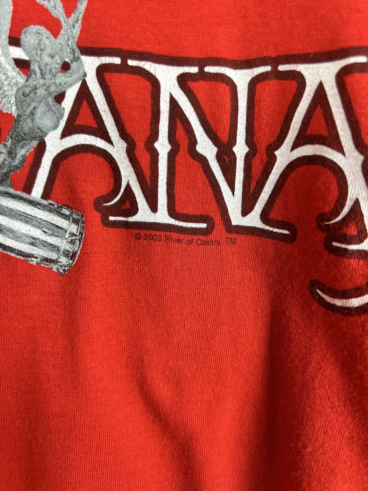 Band Tees 00s Carlos Santana 2003 Supernatural Concert T-Shirt Red XL Size US XL / EU 56 / 4 - 3 Thumbnail