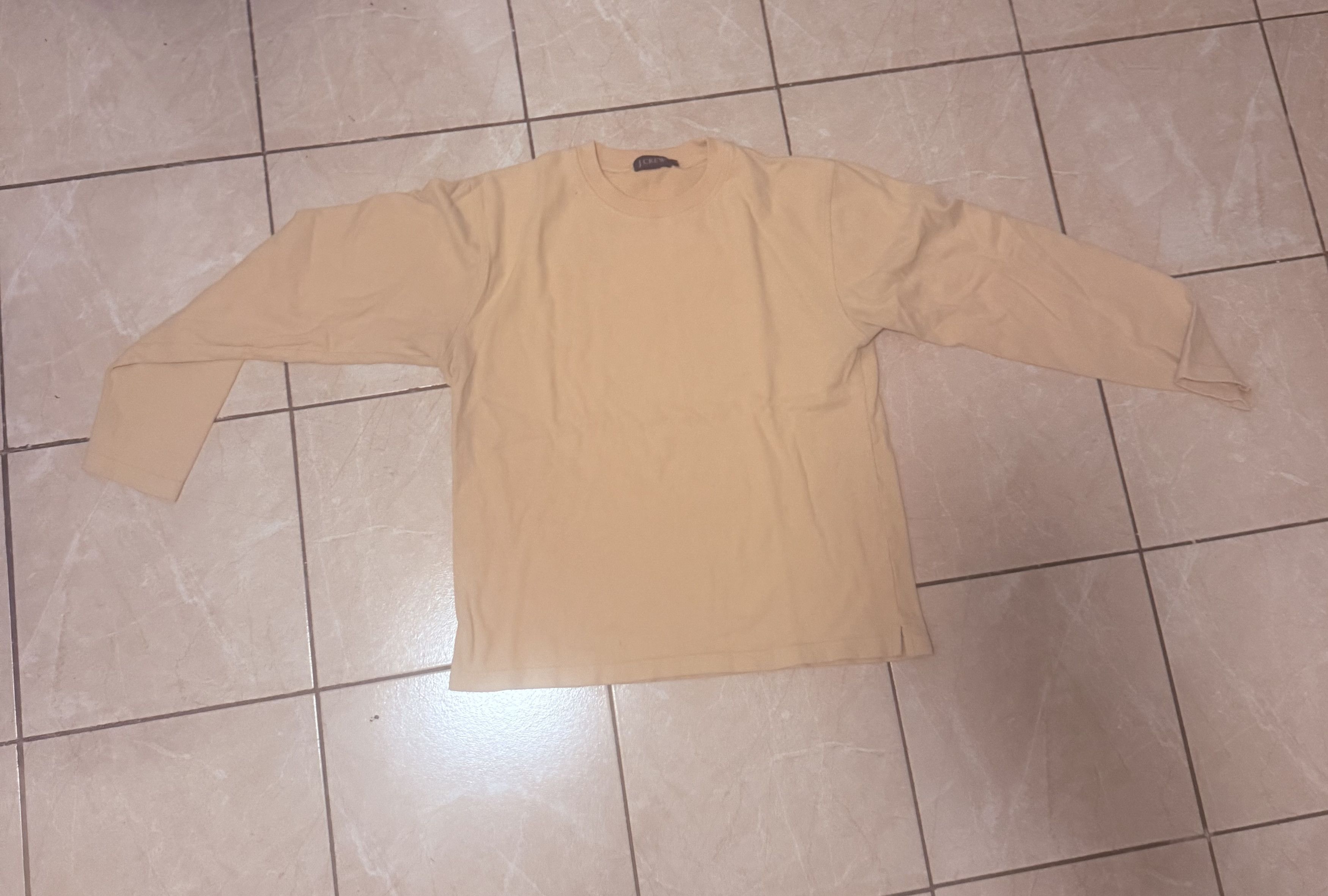 J.Crew J.Crew Long Sleeve Tee / Lightweight Crewneck – Peach Size US S / EU 44-46 / 1 - 1 Thumbnail