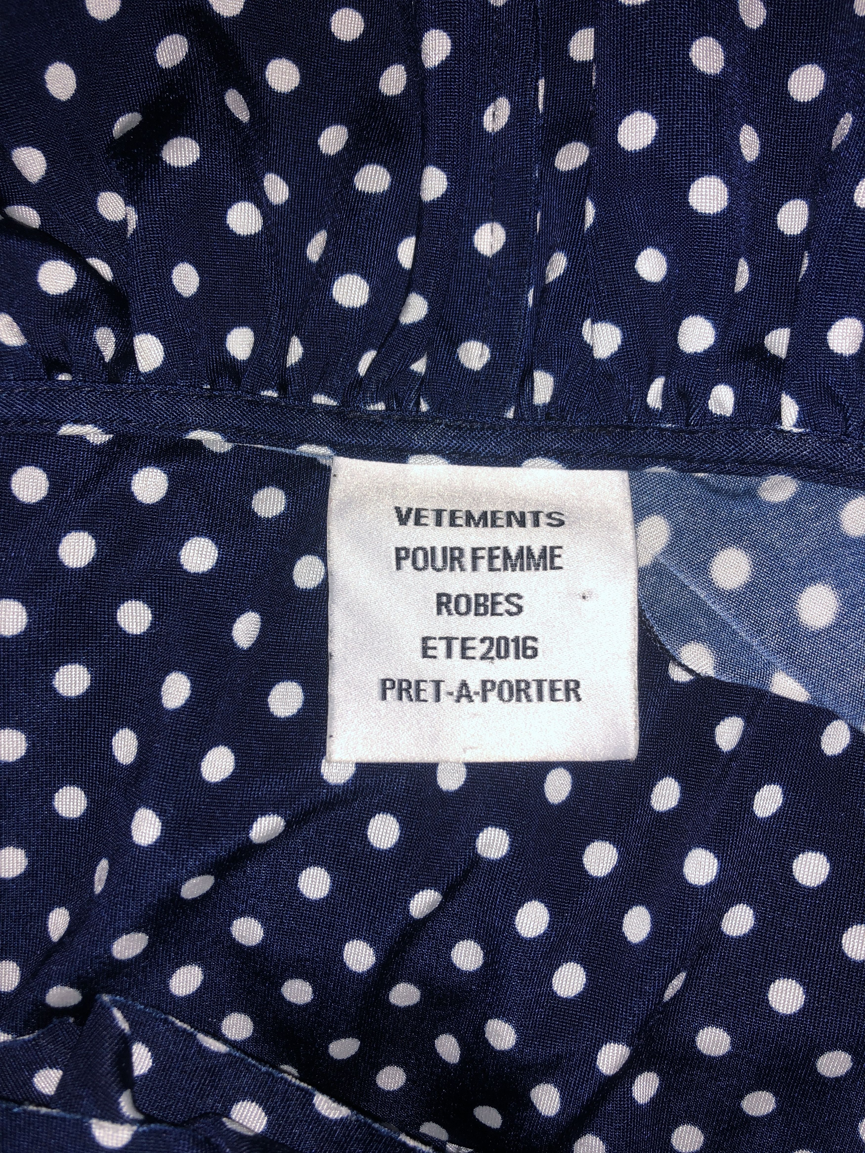 Vetements Asymmetric Polka Dots Dress Size S / US 4 / IT 40 - 10 Thumbnail