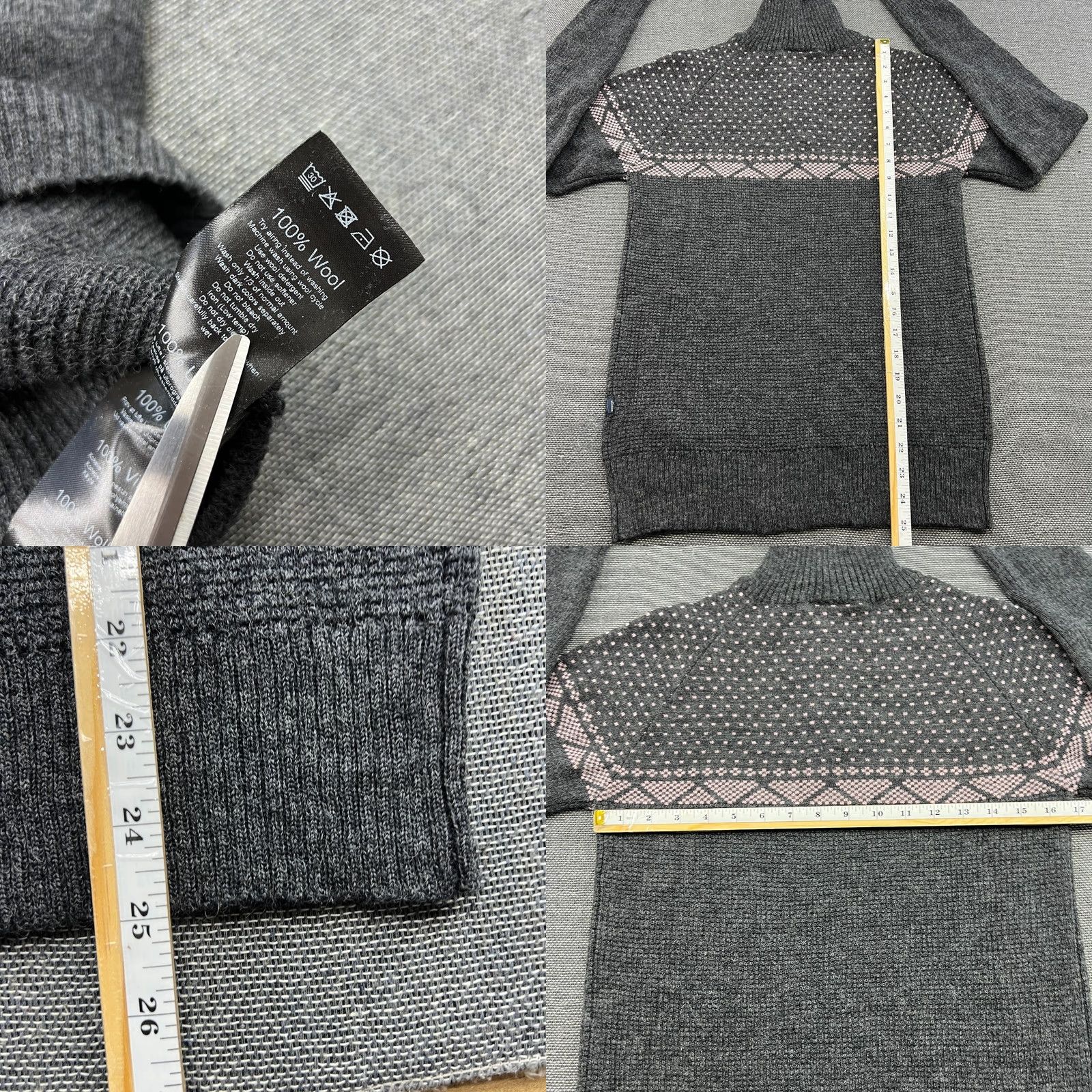 Vintage ULVANG Norway Womens Sweater Small 100% Wool Gamvik Gray 1/4 Zip Turtle Neck Pullover Knit Casual, Travel, Workwear Womens Size S / US 4 / IT 40 - 8 Thumbnail