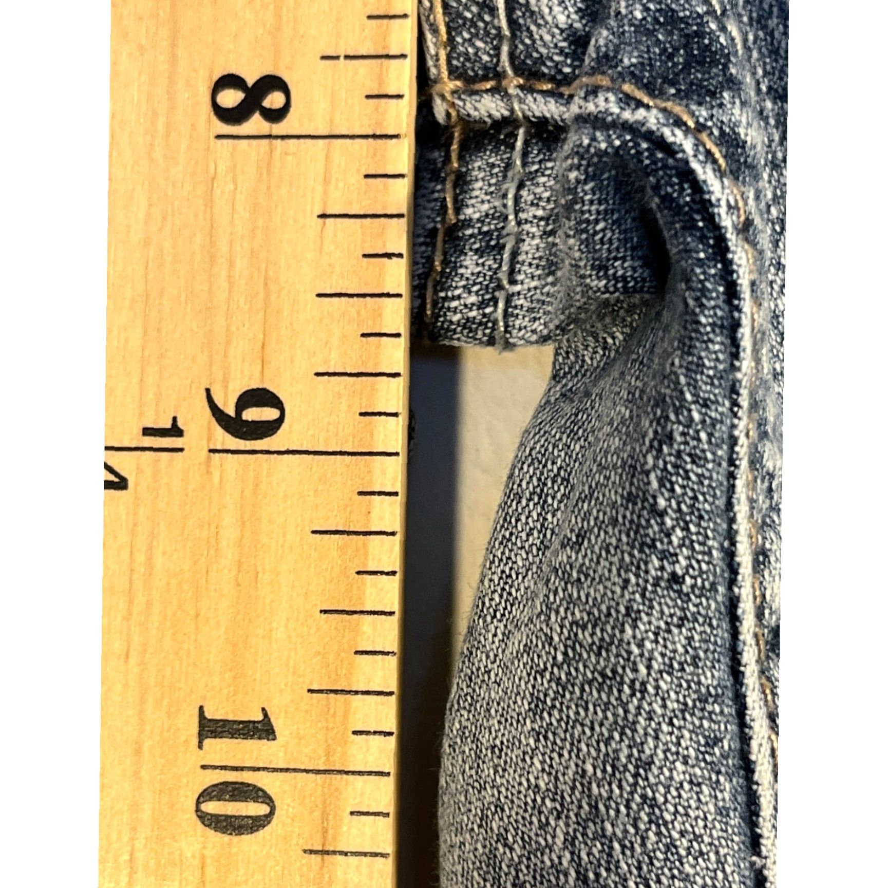 Denime Amethyst Jeans Womens 7 Blue Denim Straight Leg Slim Medium Wash Stretch Casual Size 24" / US 00 / IT 34 - 7 Thumbnail