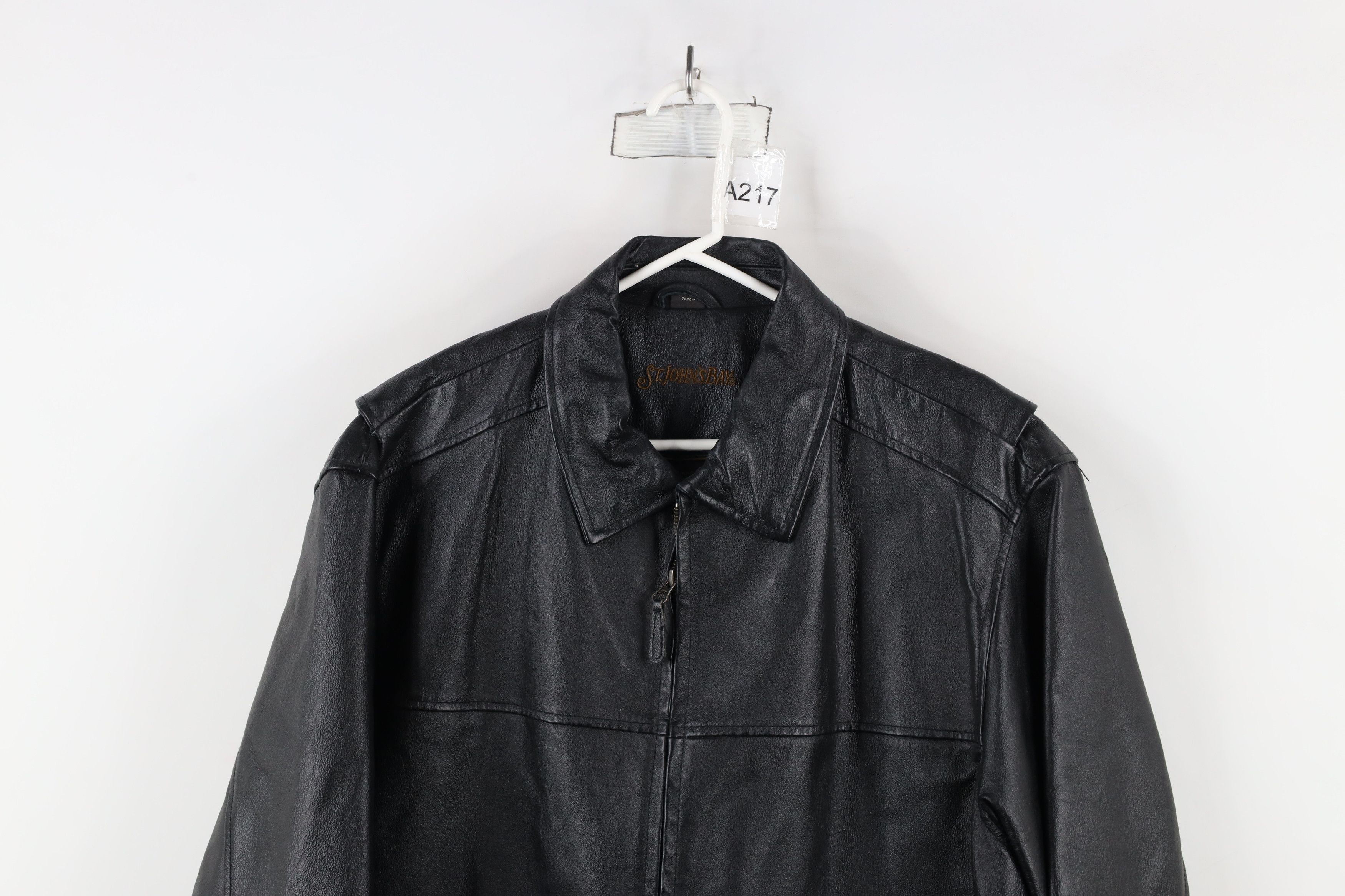 Vintage Vintage 90s Streetwear Leather Buckle Back Full Zip Jacket Size US L / EU 52-54 / 3 - 2 Thumbnail