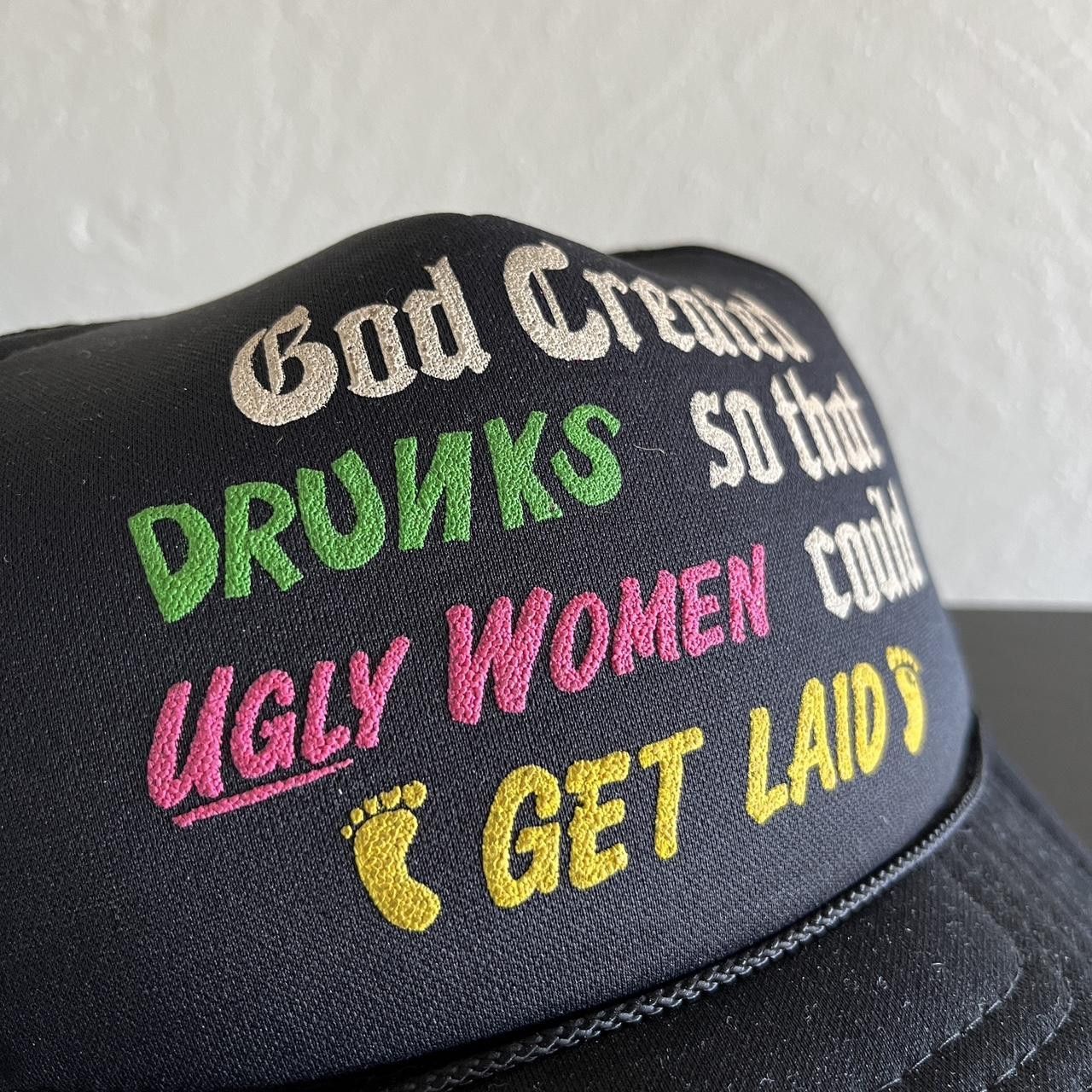 Vintage vintage trucker hat 80’s 90’s offensive puff print Size ONE SIZE - 2 Thumbnail
