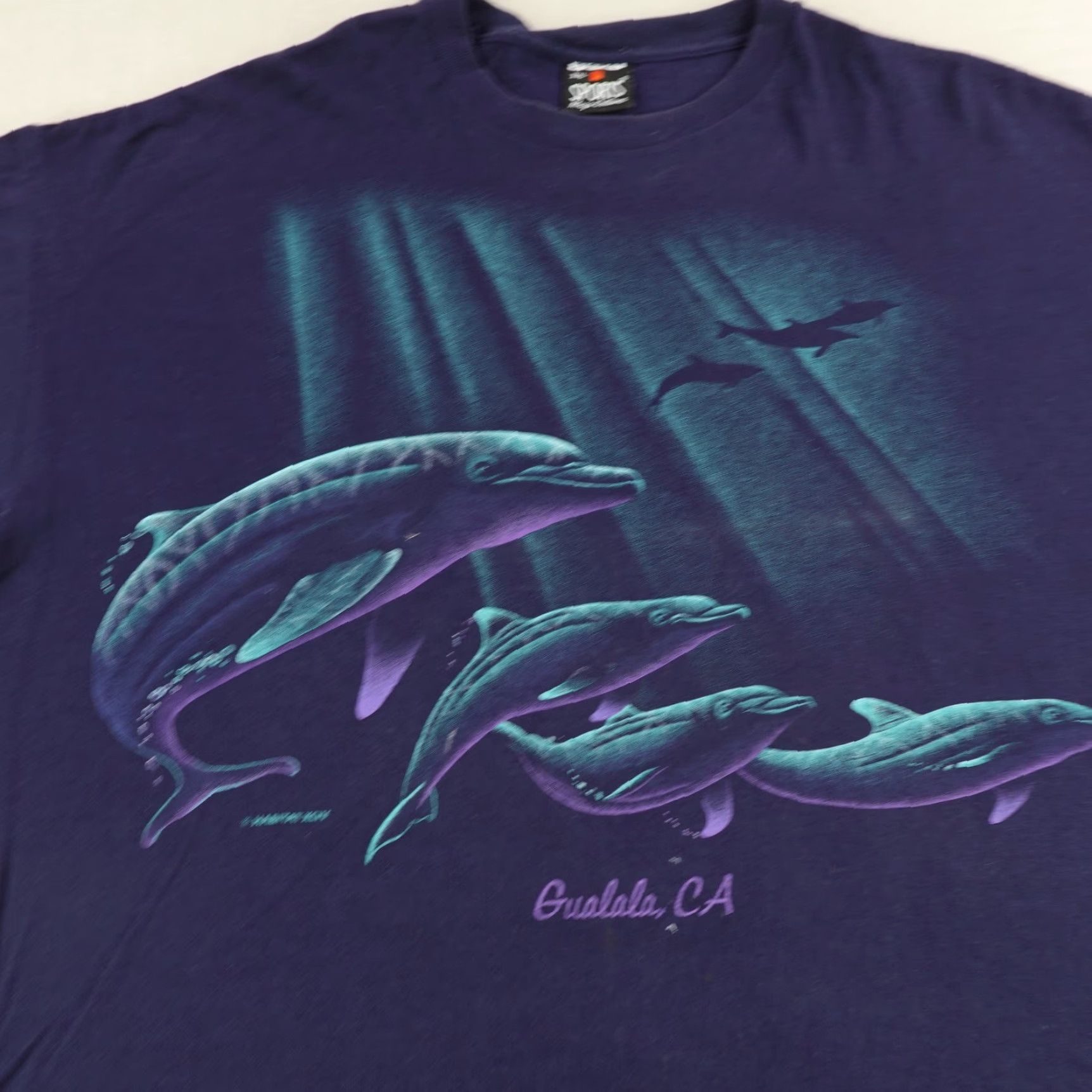 Vintage VINTAGE Signal Dolphin Shirt Mens 2XL Cotton Short Sleeve Beach Wildlife California 90s Marine Mens Size US XXL / EU 58 / 5 - 2 Thumbnail