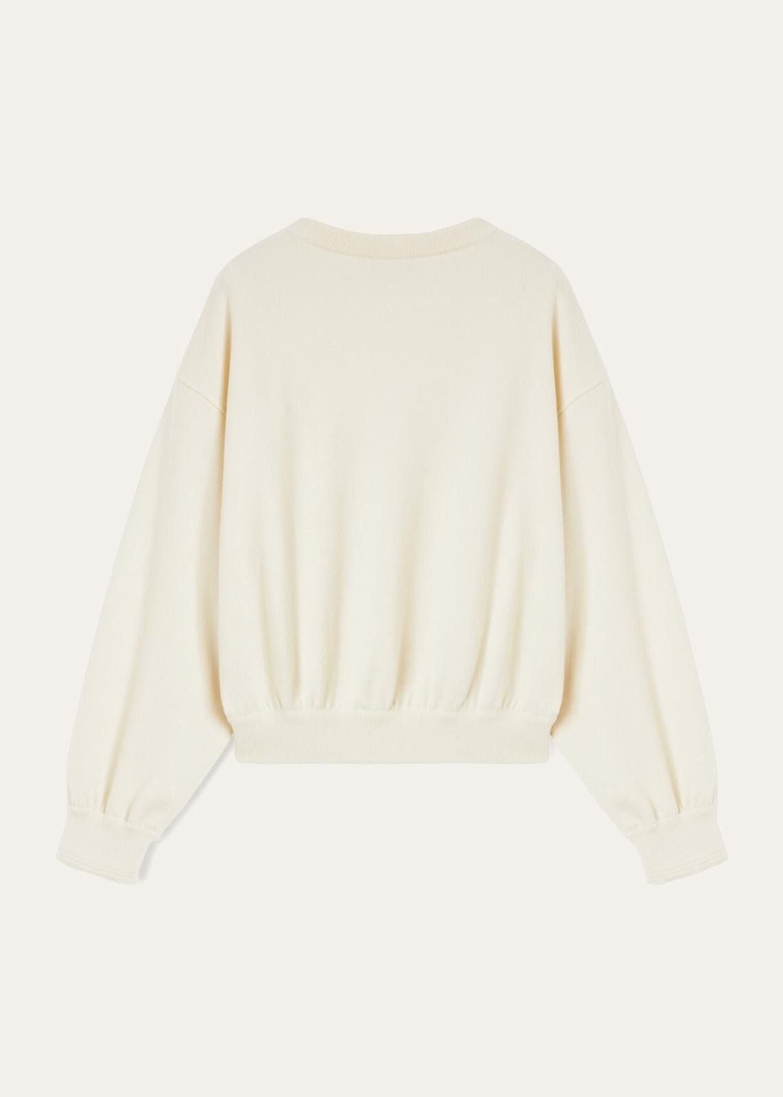 Loro Piana o1srvl11e1125 FAN2589 Cocooning Sweatshirt in White Size S / US 4 / IT 40 - 2 Thumbnail