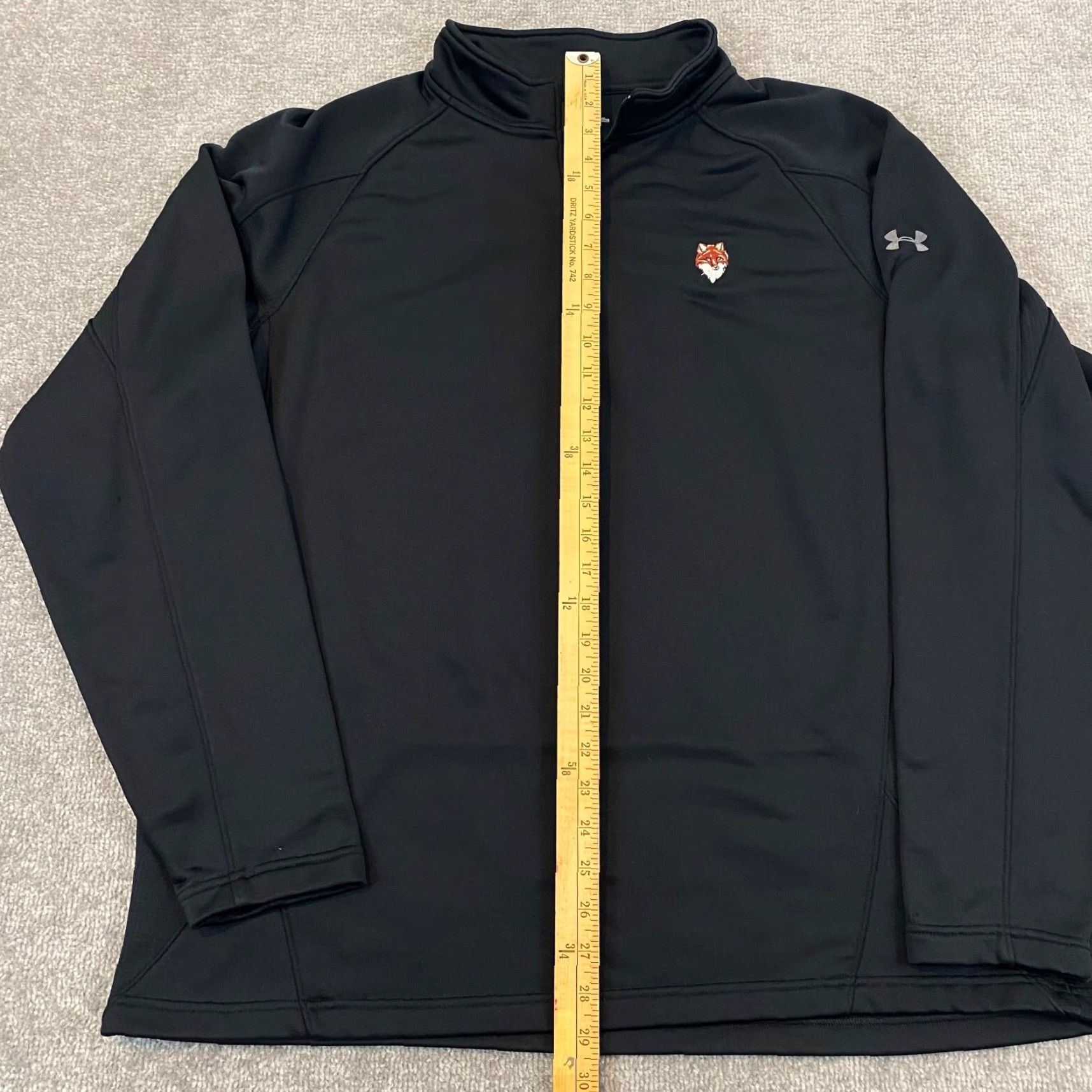 Under Armour UNDER ARMOUR Jacket Mens XL Black Coldgear 1/4 Zip Golf Fox Club Logo Size US XL / EU 56 / 4 - 6 Thumbnail