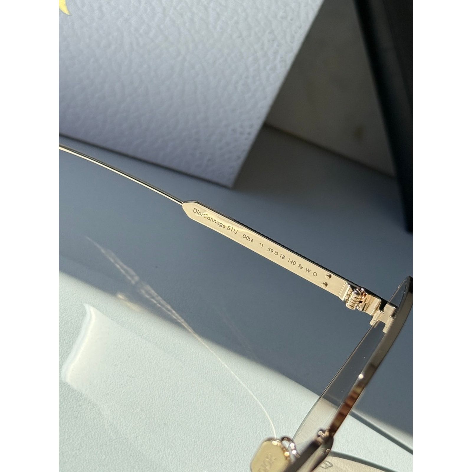 Dior NEW Dior DiorCannage S1U Sunglasses in Rose Gold Mirror Size ONE SIZE - 9 Thumbnail